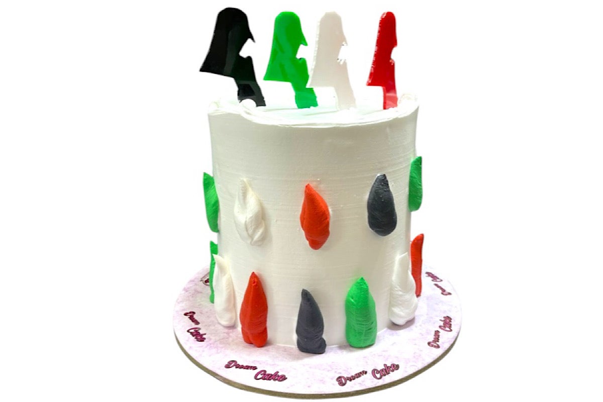 Map acrylic cake