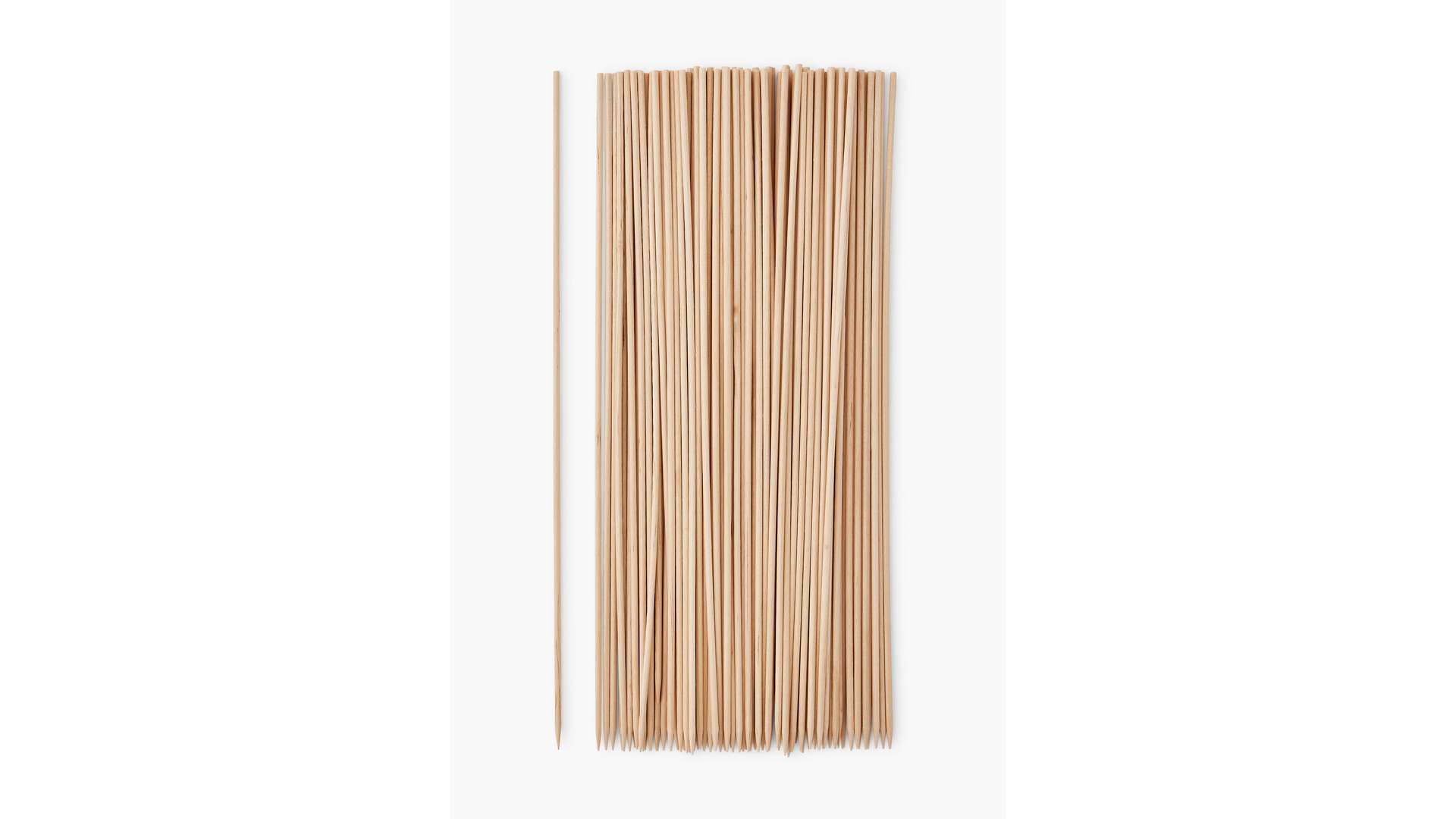 MONOPRIX 100 brochettes, 25cm, bois de hêtre