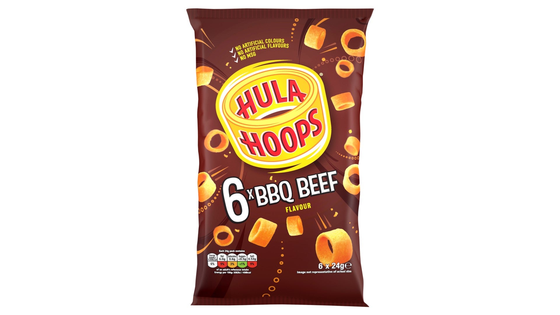 Hula Hoops BBQ Beef Multipack Crisps 6 Pack