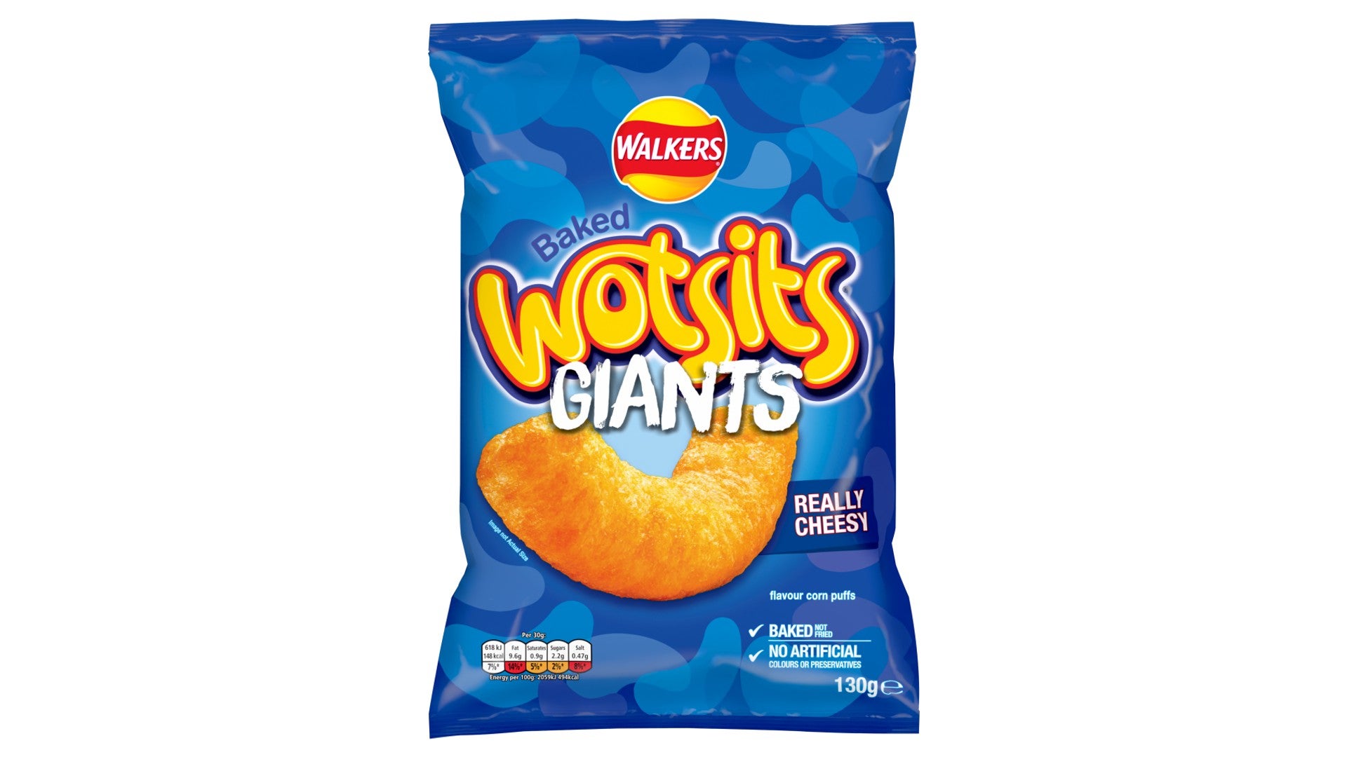 Walkers Wotsits Giants Really Cheesy Crisp Snacks 130g