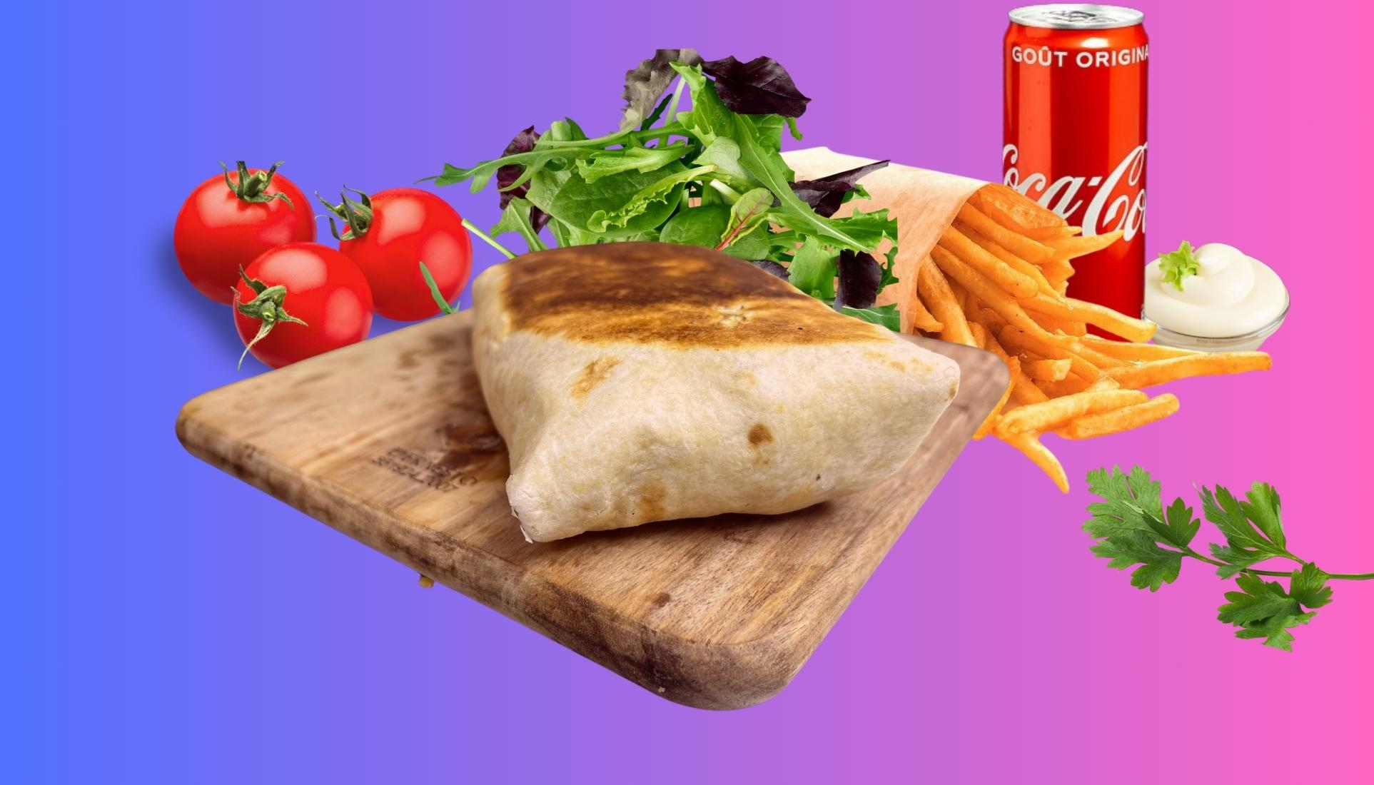 Menu Tacos® taille XL (Maxi-Tacos)🌮🍟🥤