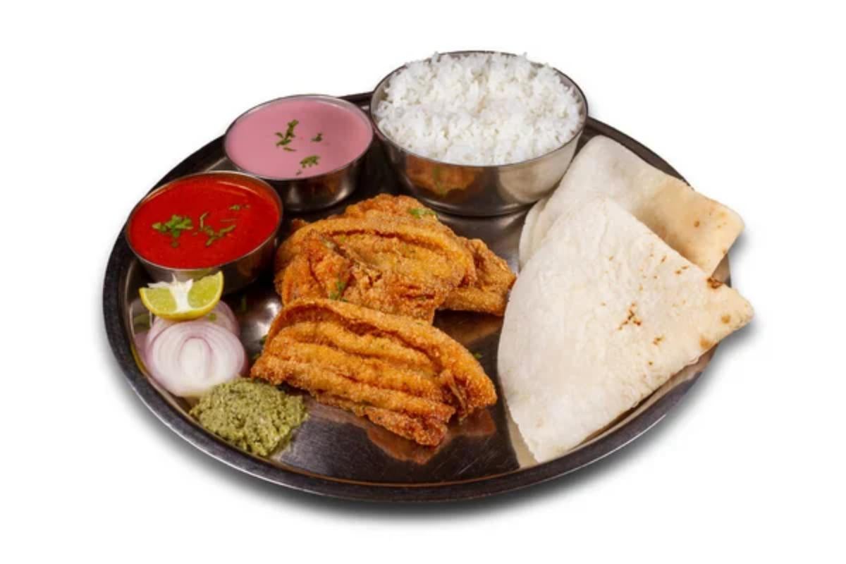 Thali Chicken  Fulke Roti