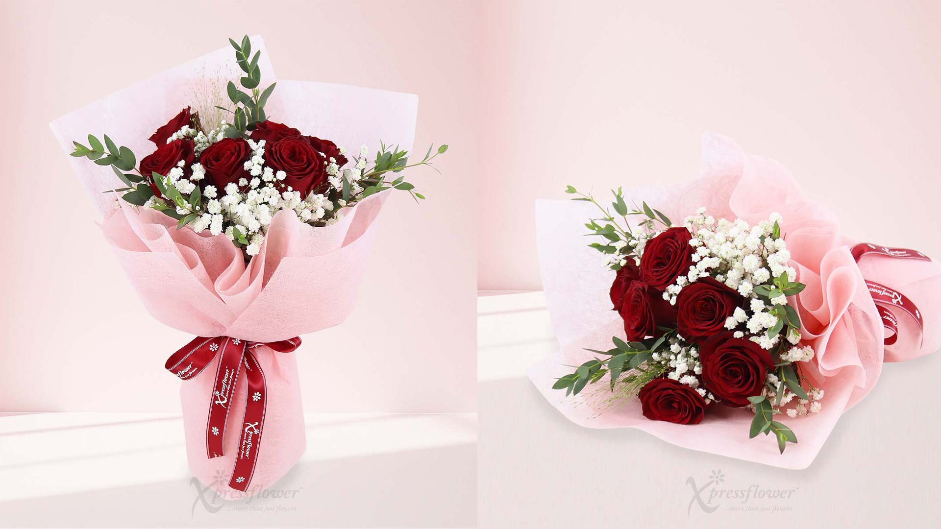 Flower Bouquet Red Roses 6 stalks - VBQ2606DL