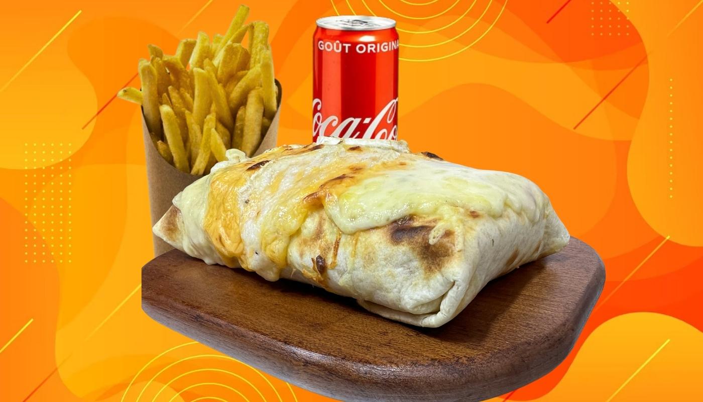 Menu Tacos gratiné au 4 fromages🧀🟨🤤