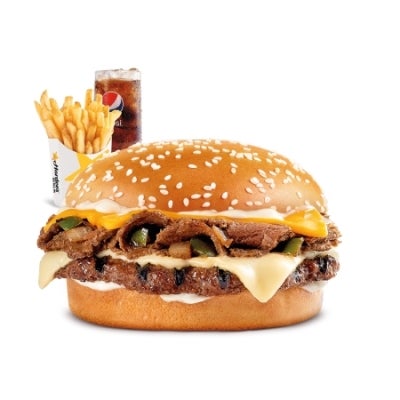 Cheese Steak Burger Combo - Medium