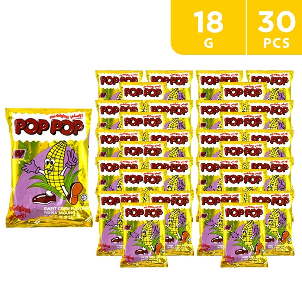 Pop Pop Original Sweet Corn Flavour Snack (30 x 18 g)