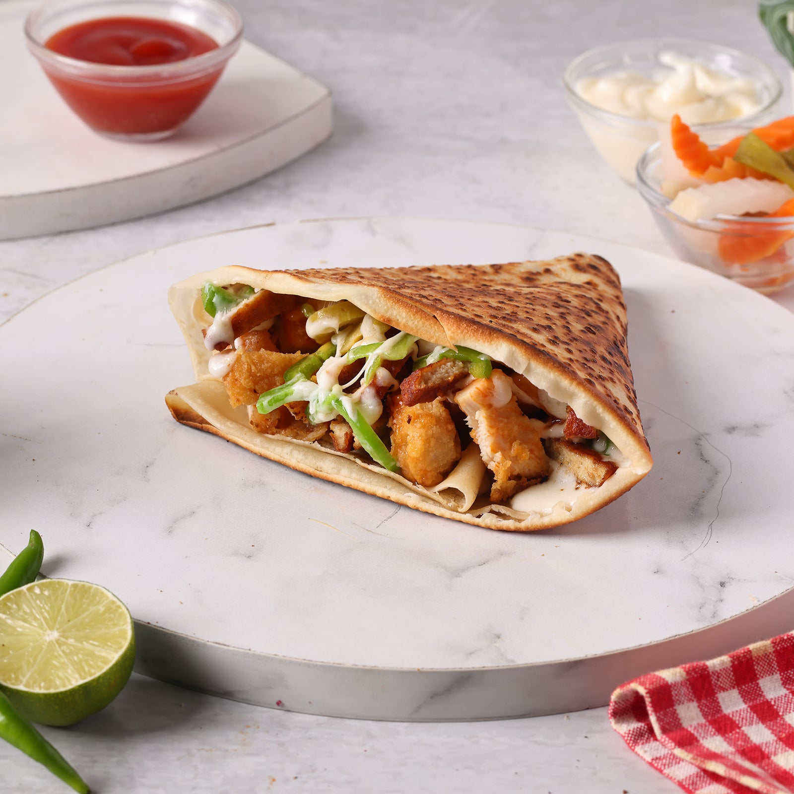 Mixed Chicken Crepe