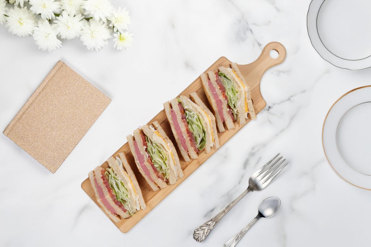 Mortadella Club Sandwich