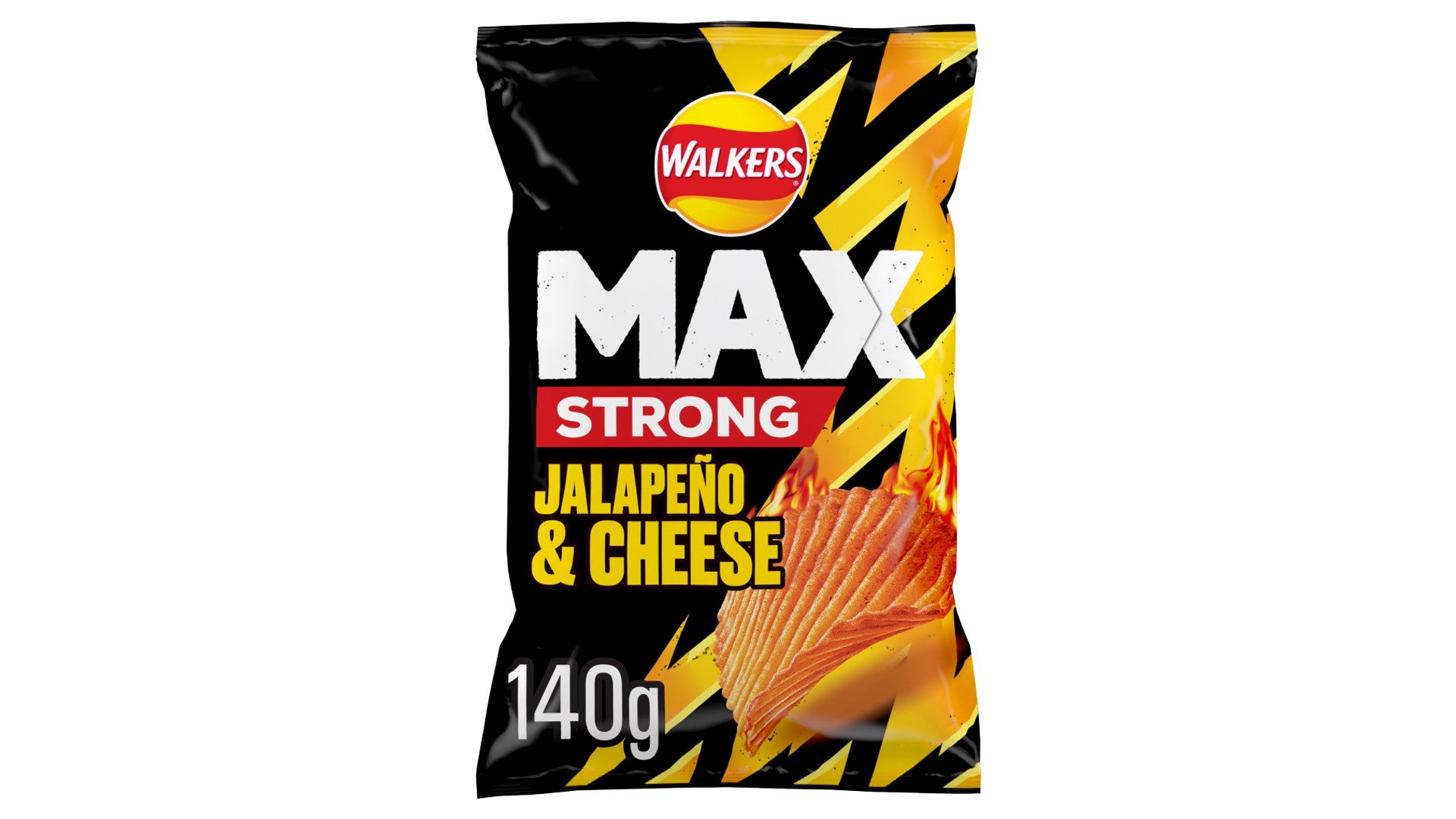 Walkers Max Strong Jalapeño & Cheese Sharing Crisps 140g
