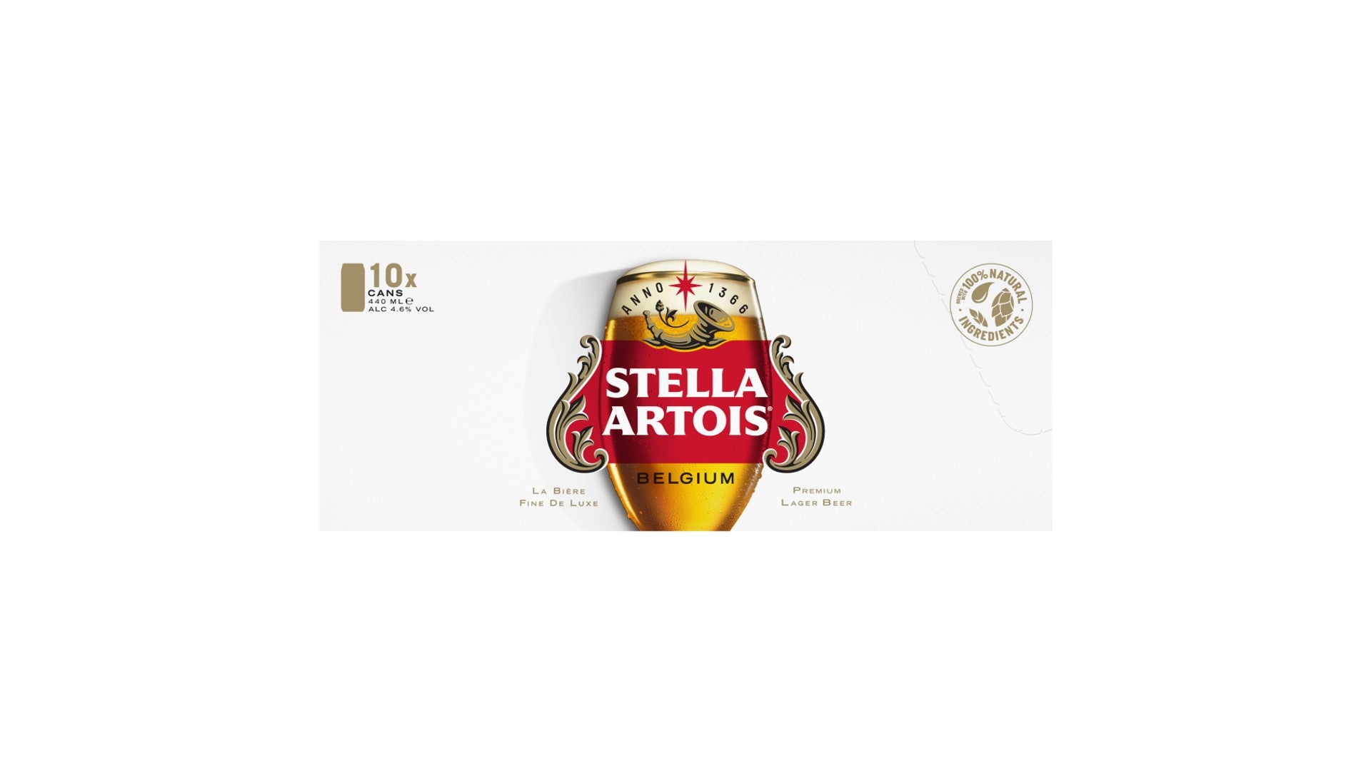 Stella Artois Belgium Premium Lager Beer Cans 10 x 440ml