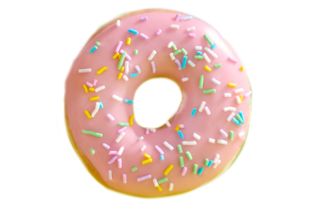 Strawberry Iced with Sprinkles Doughnut