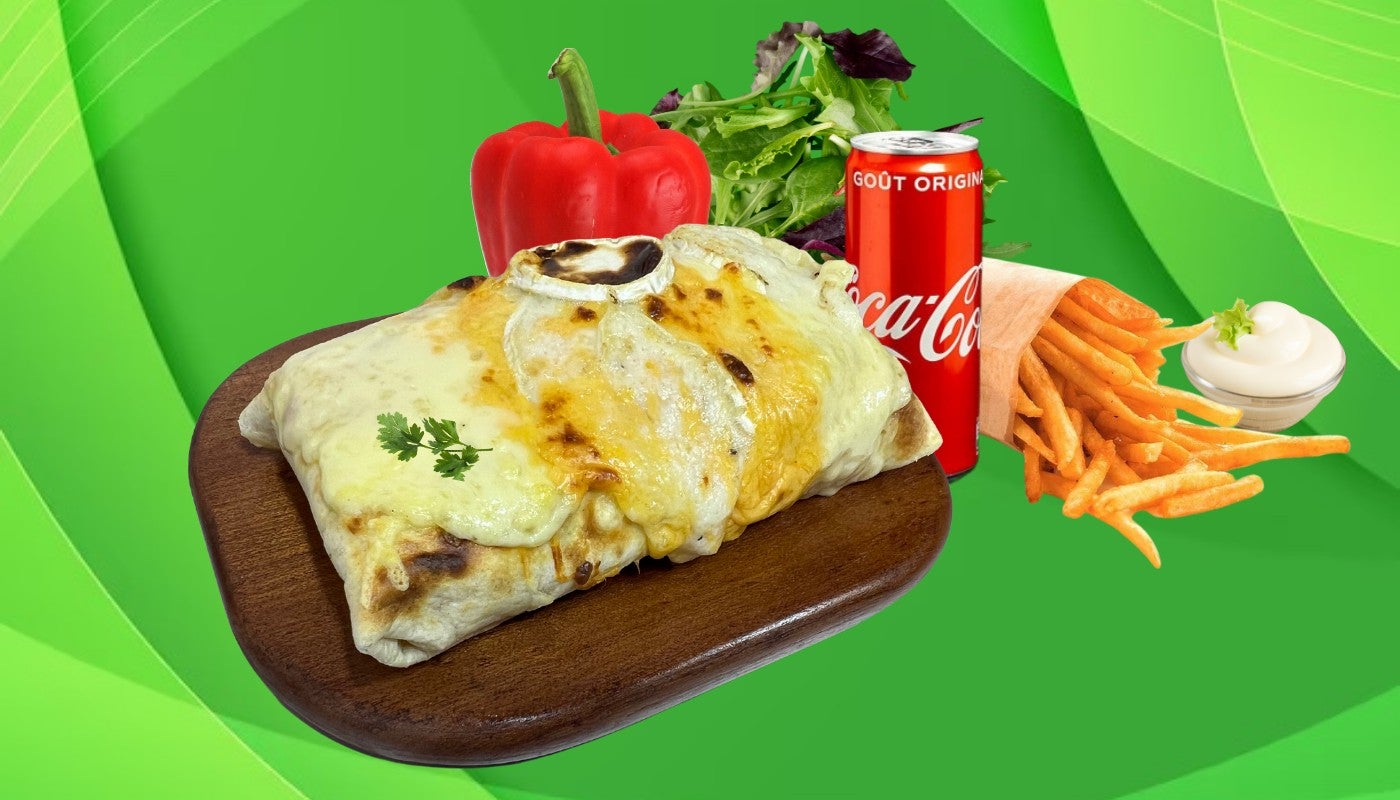 Menu Tacos gratiné au 4 fromages🧀🟨🤤