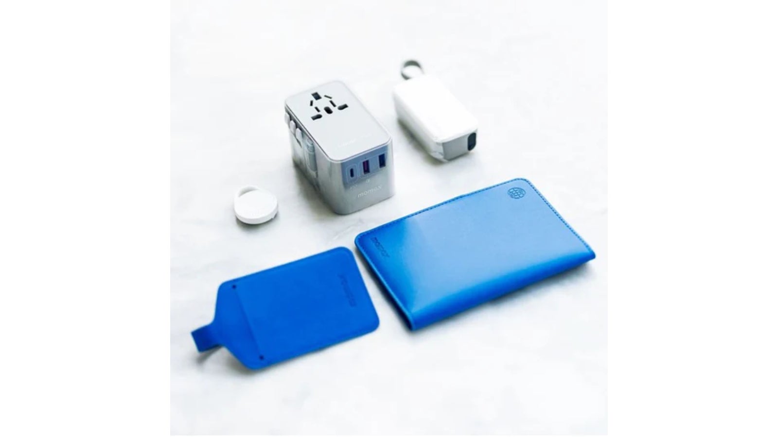 Momax 70W Travel Adapter with Built-In Type-C Cable and Passport Cover