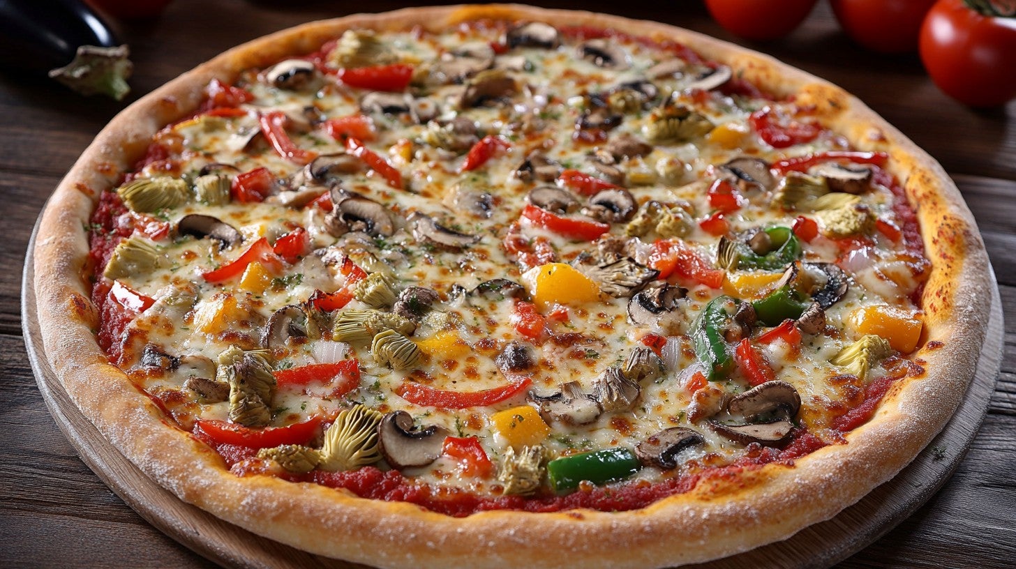 Pizza végétarienne 🍅 🌿 🍆