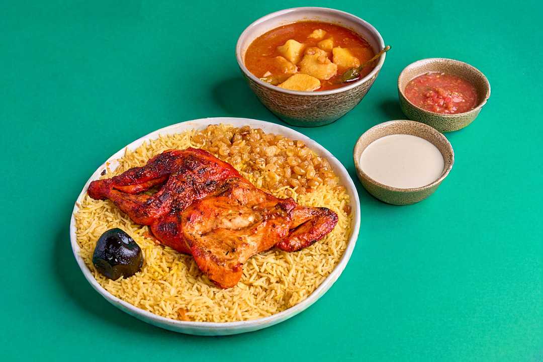 Charcoal Grilled Chicken Bukhari With Rice