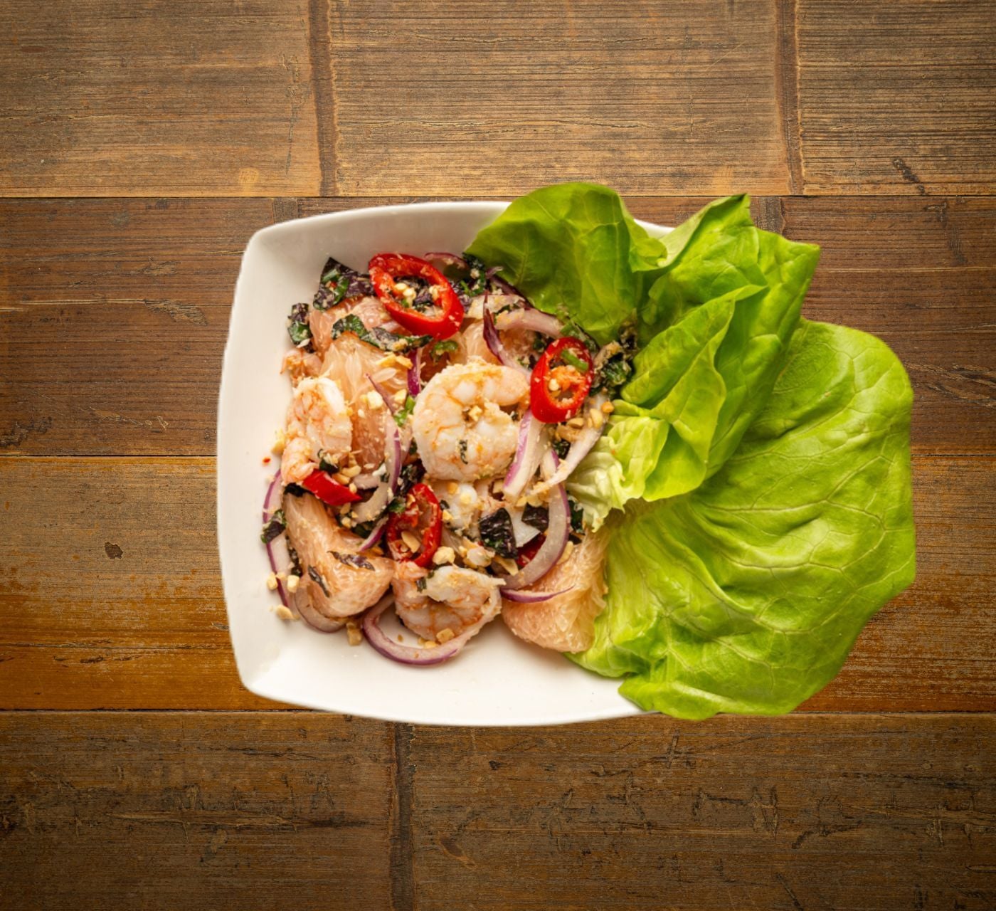 Prawn & pomelo salad