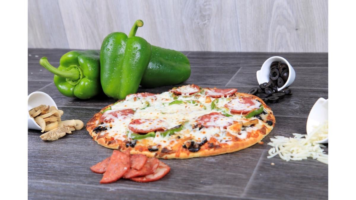 Vegetables With Pepperoni Pizza
