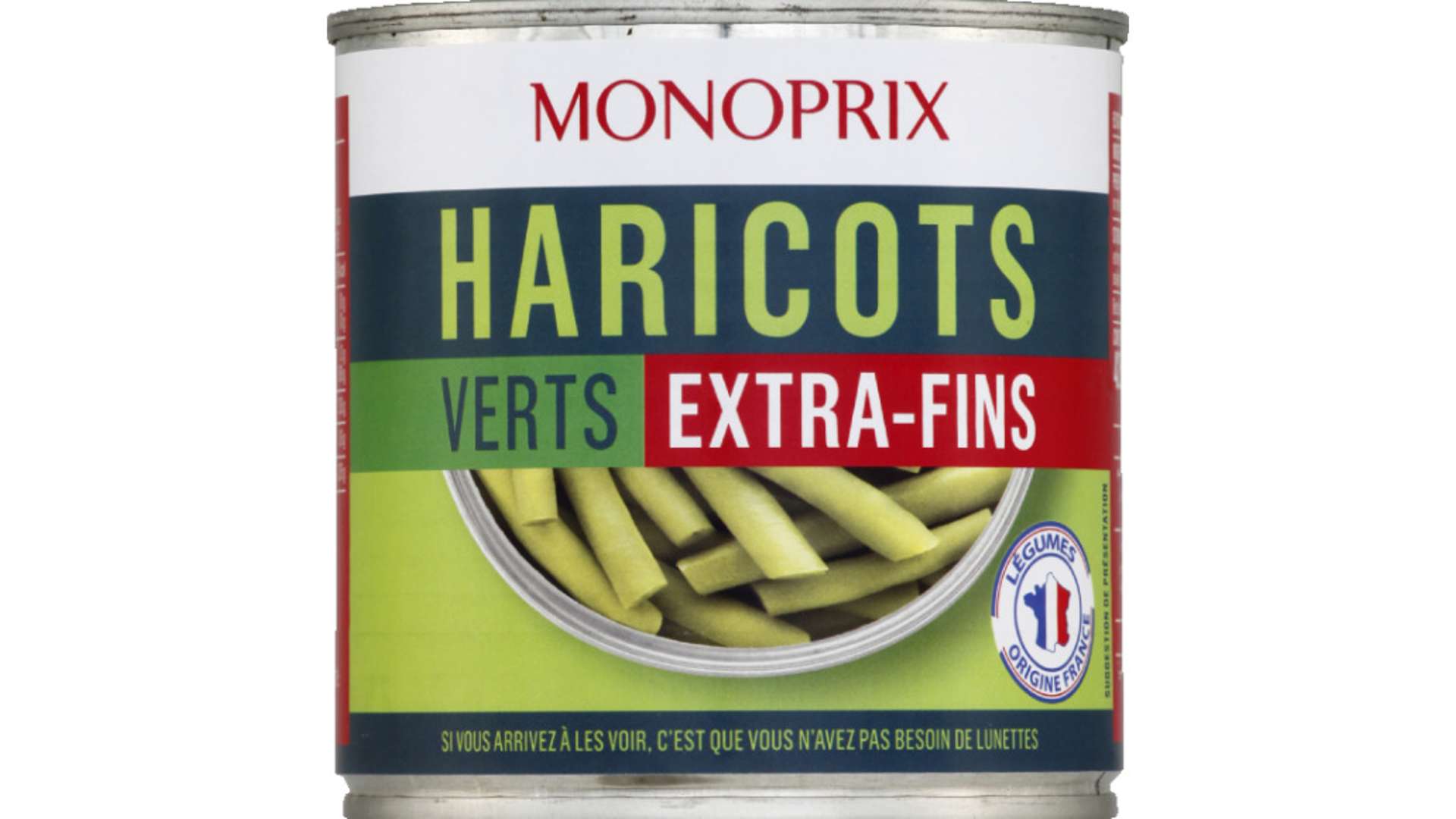 Monoprix Haricots verts extra-fins La boîte de 220g net égoutté