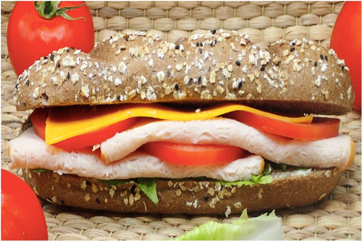 Smoked turkey cheddar sandwich