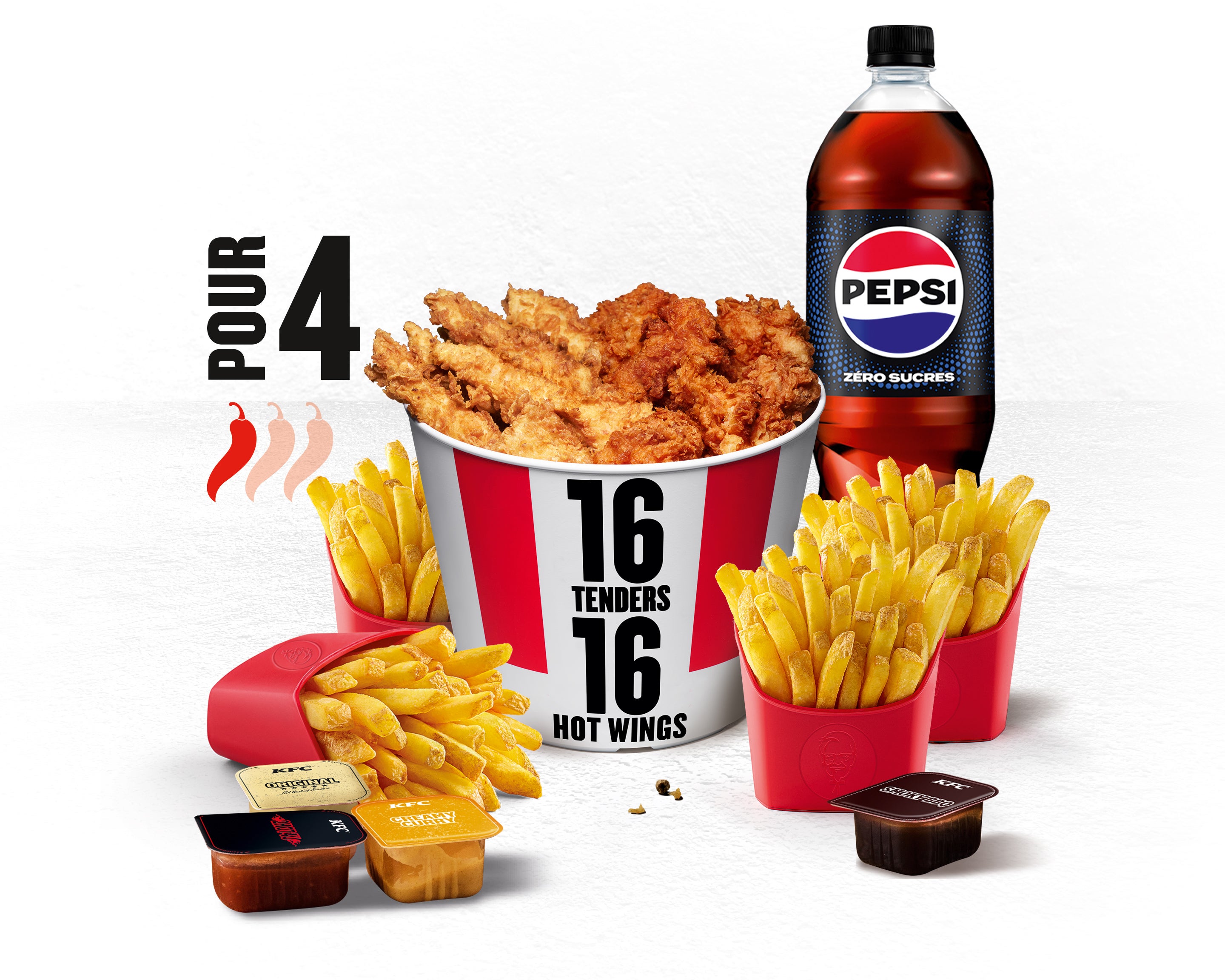 Menu 16 Tenders® + 16 Hot Wings®