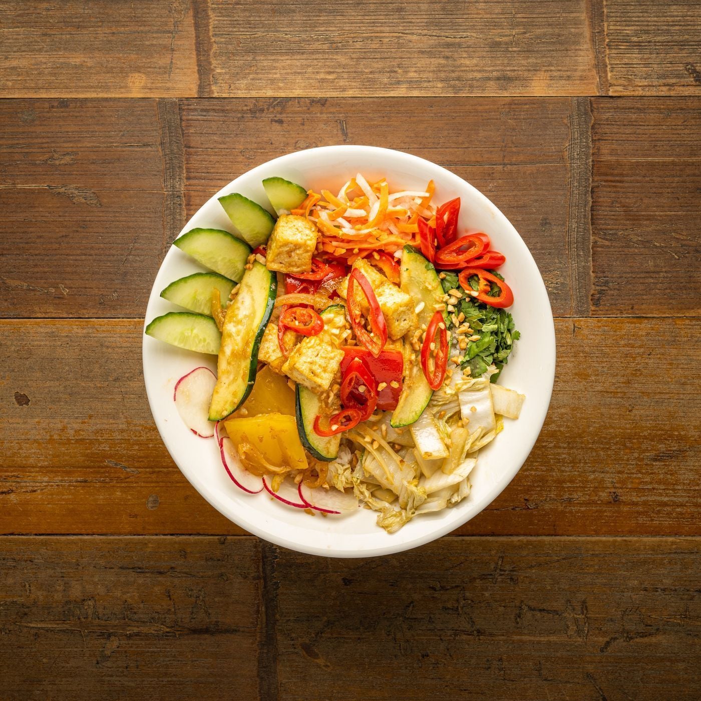 Tofu & grilled veg rice bowl