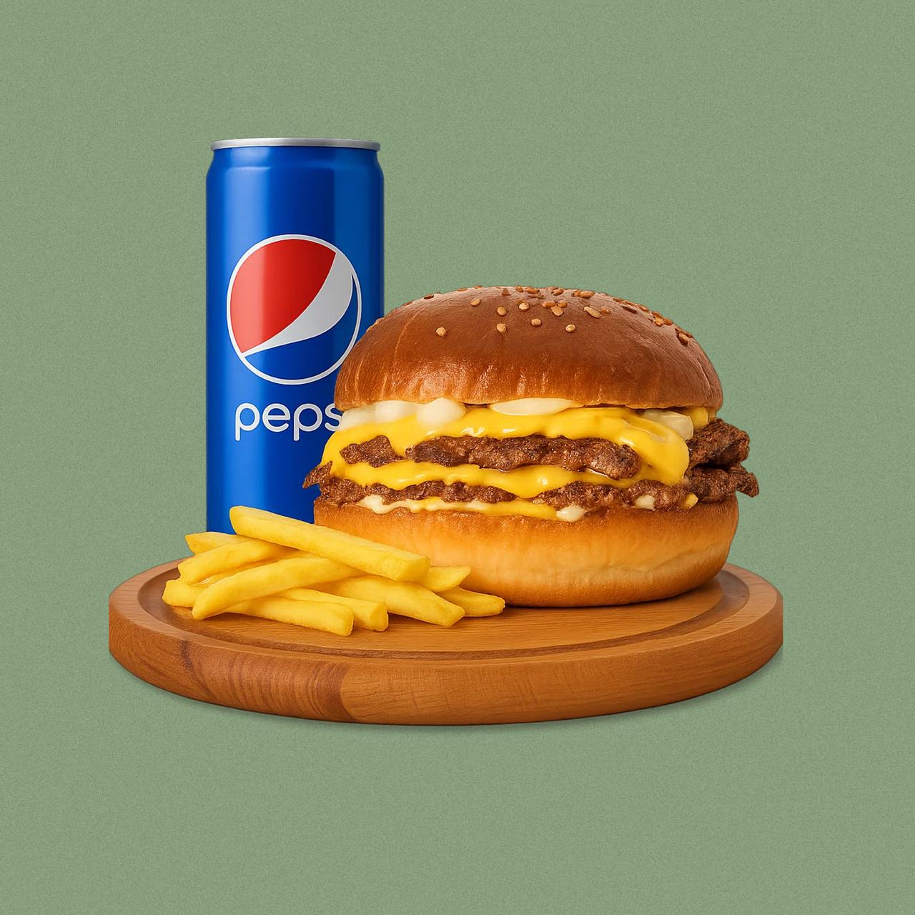 Double cheesy smash  Combo