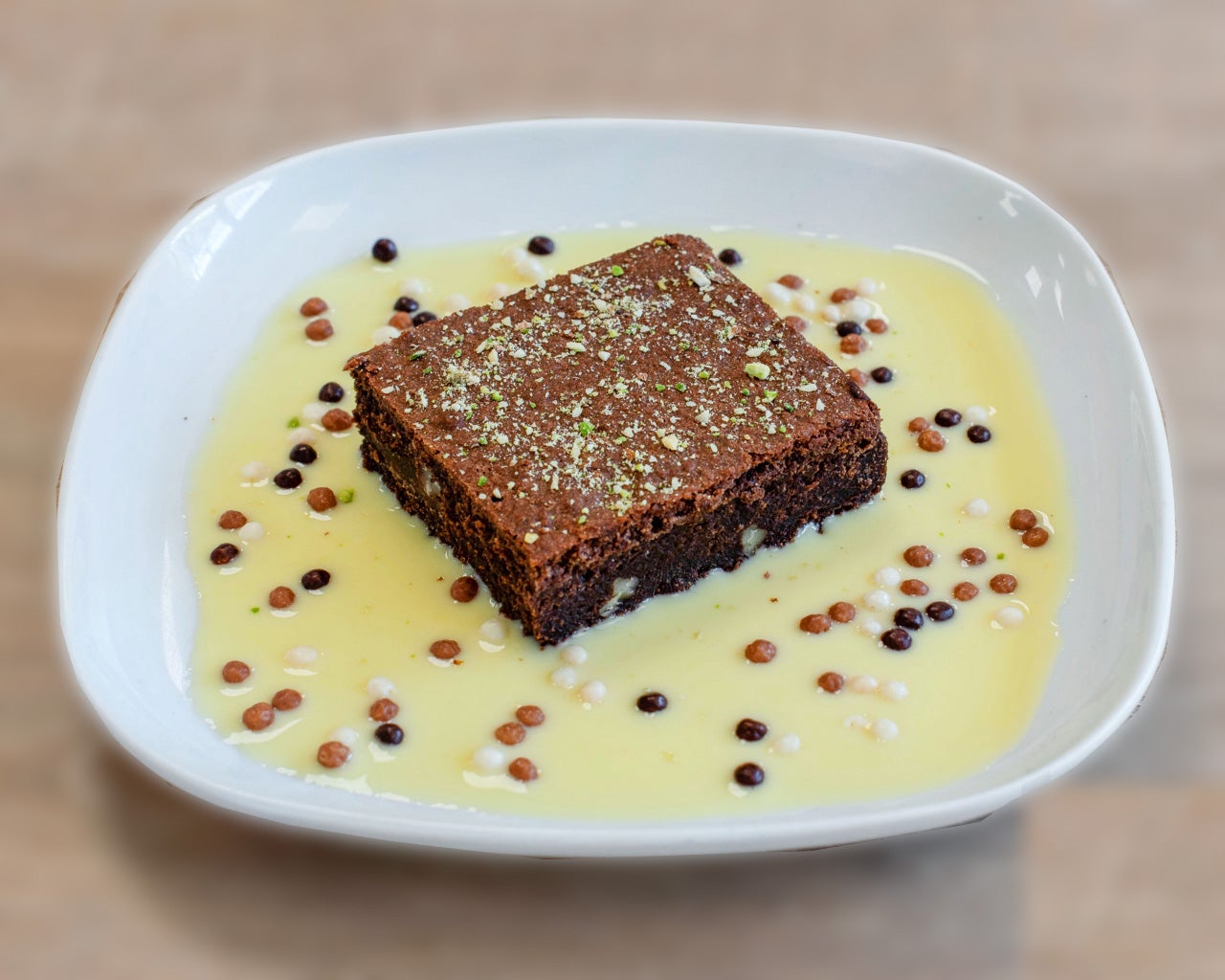 Brownie à la crème anglaise🍫