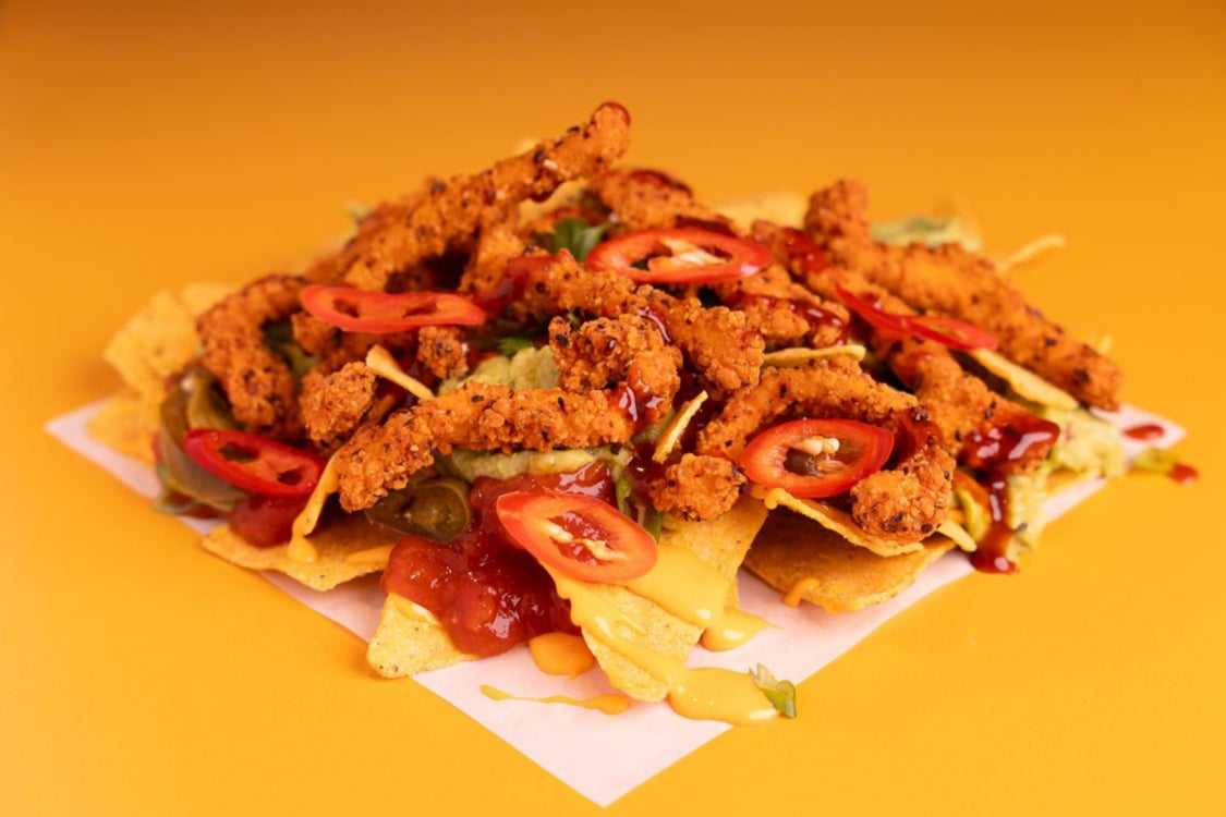 Spicy Chicken Nachos For Two
