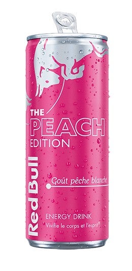Red Bull goût pêche blanche 25cl