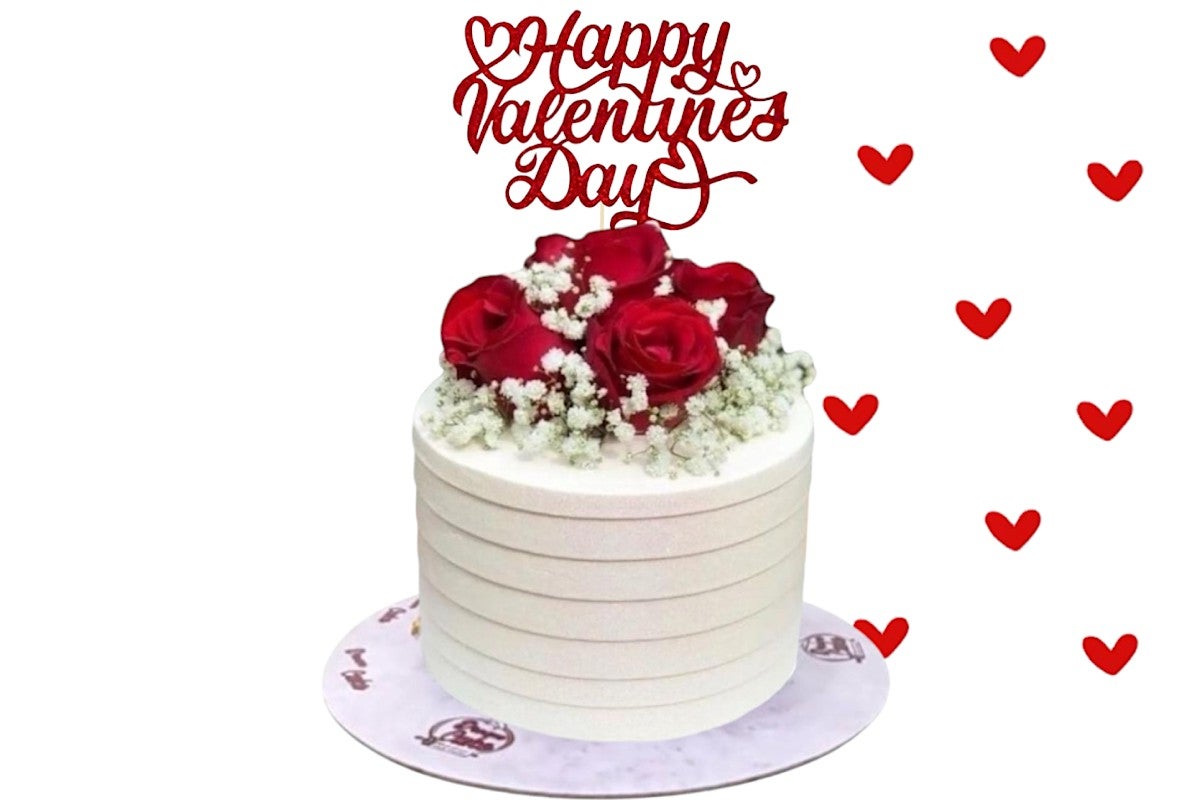 Valentines red cake