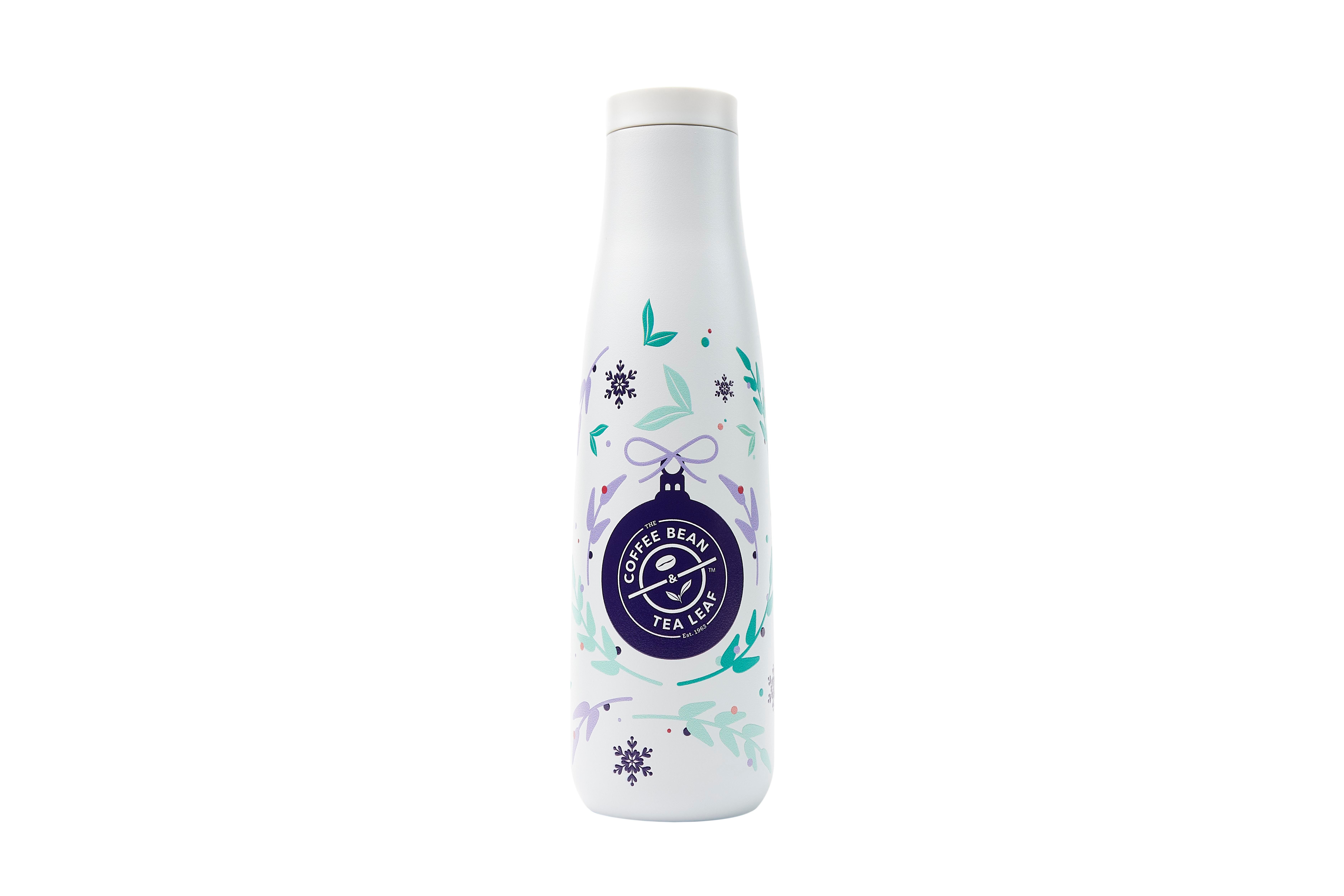 Seasonal slim vacuum bottle - white