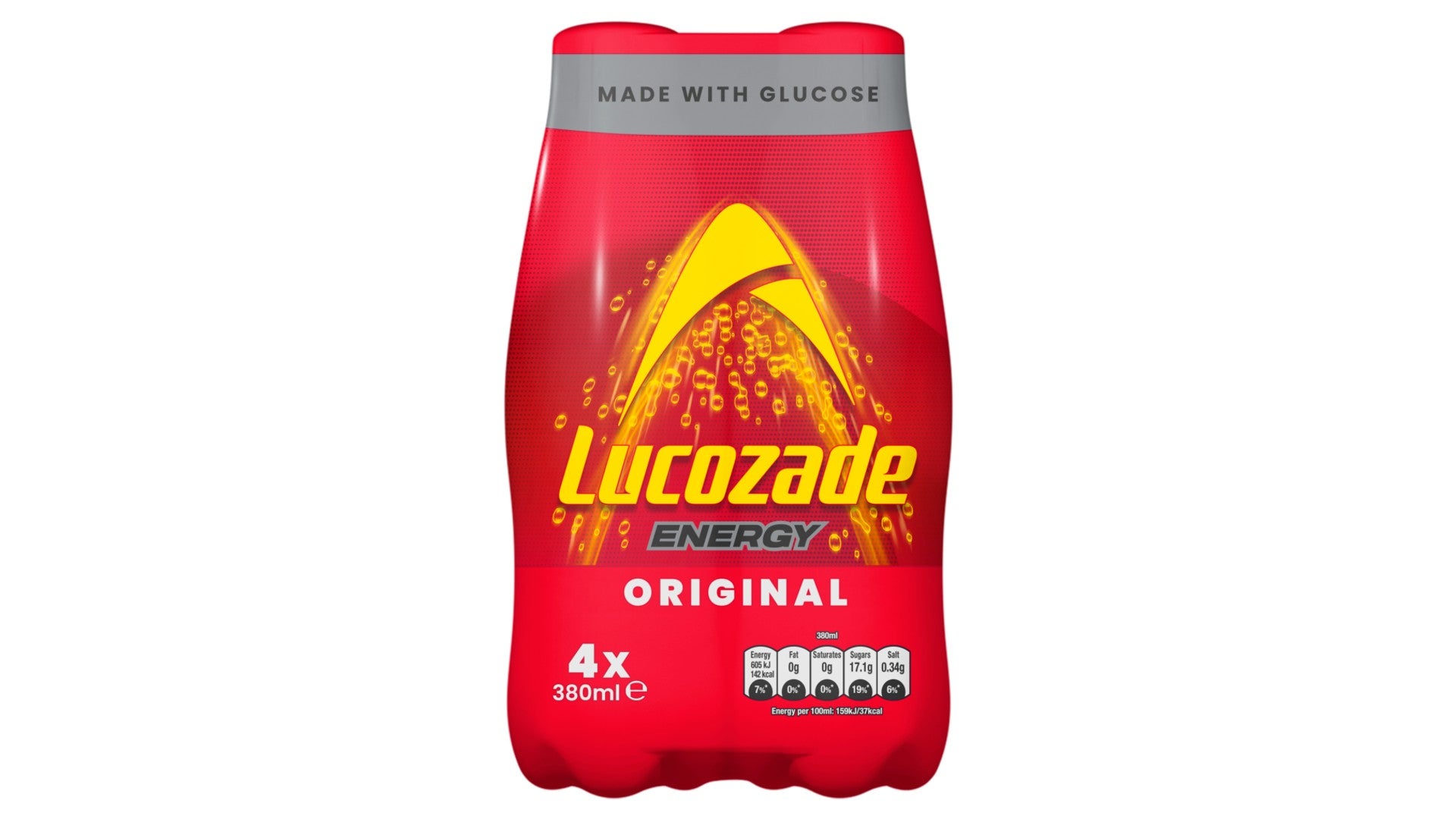 Lucozade Energy Drink Original 4x380ml