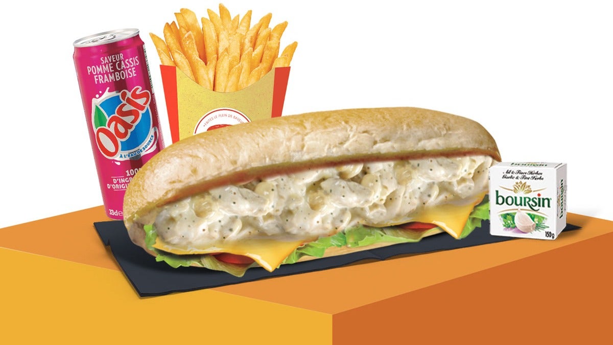 Menu sandwich Boursin
