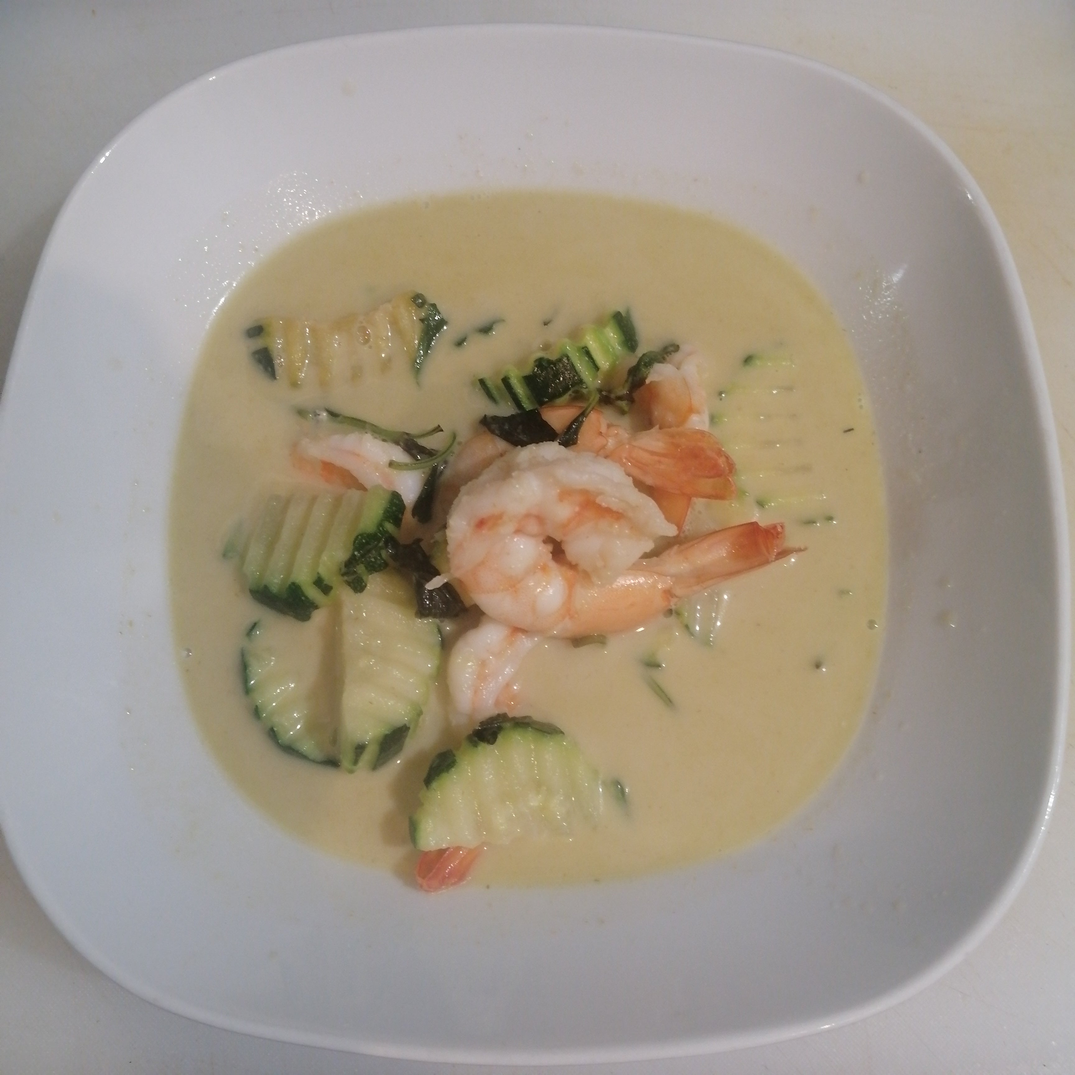 🍲🦐P33 Crevettes curry verte au lait de coco