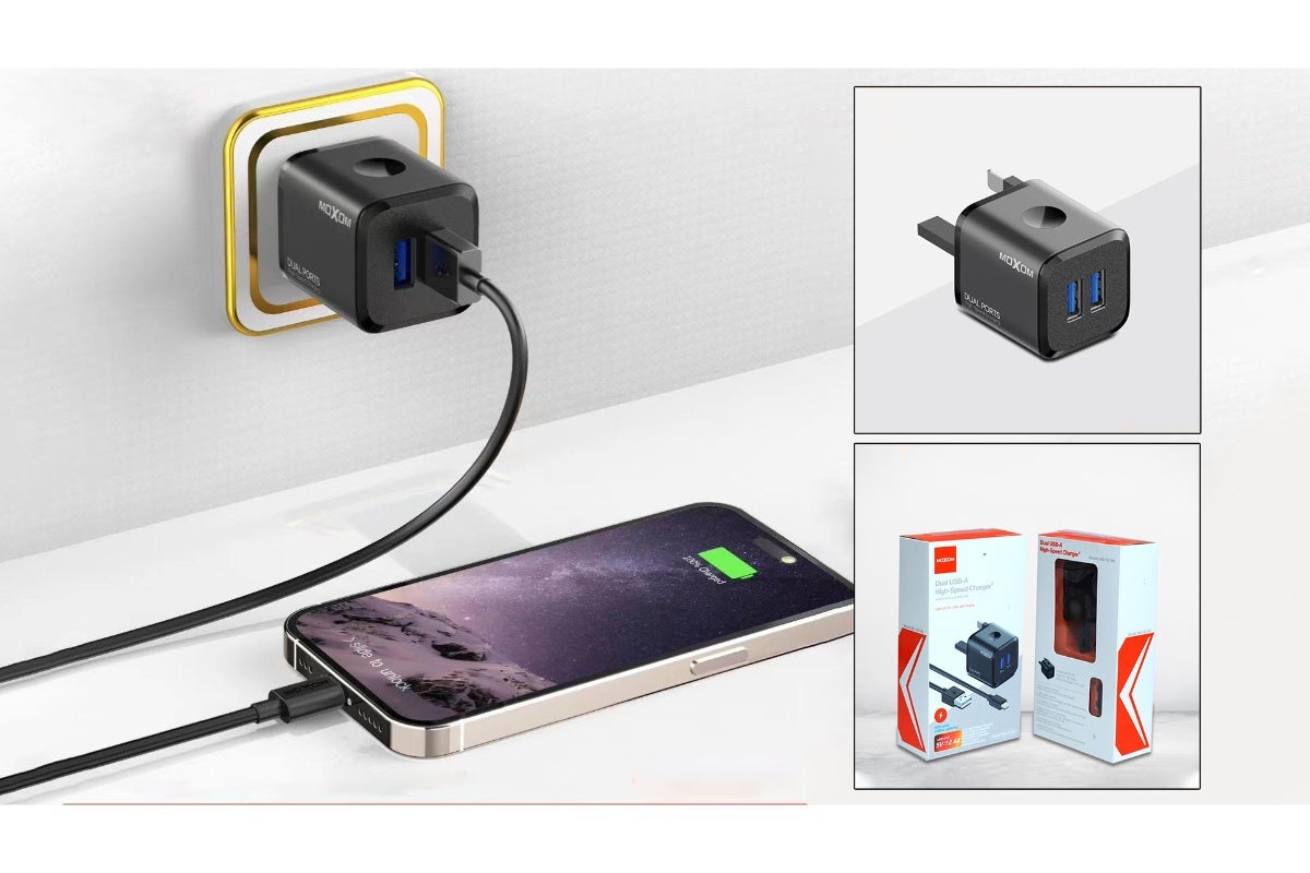 Dual USB-A High-Speed Charger By Moxom