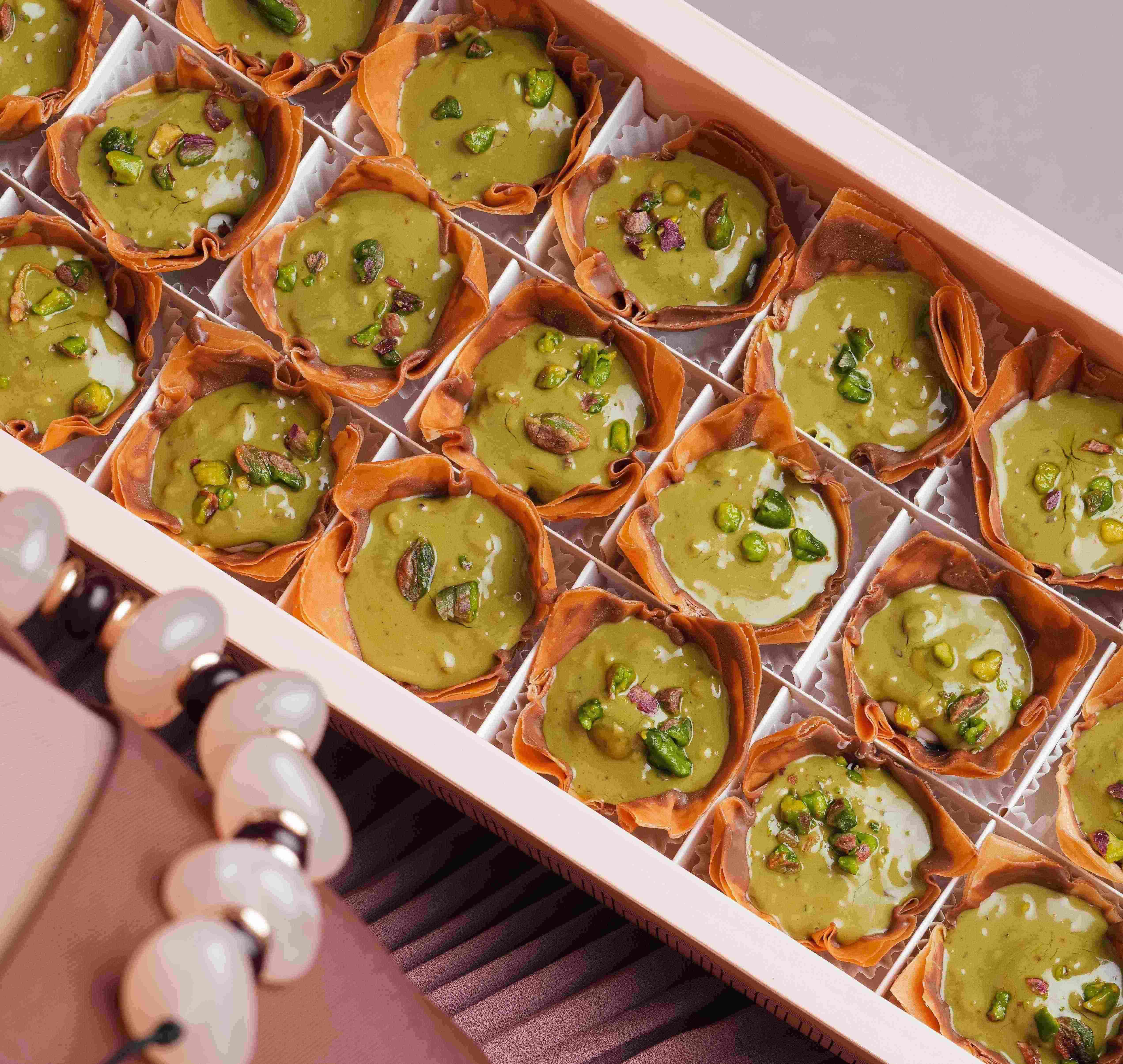 Baklawa Pillow Pastry Bites Pistachio
