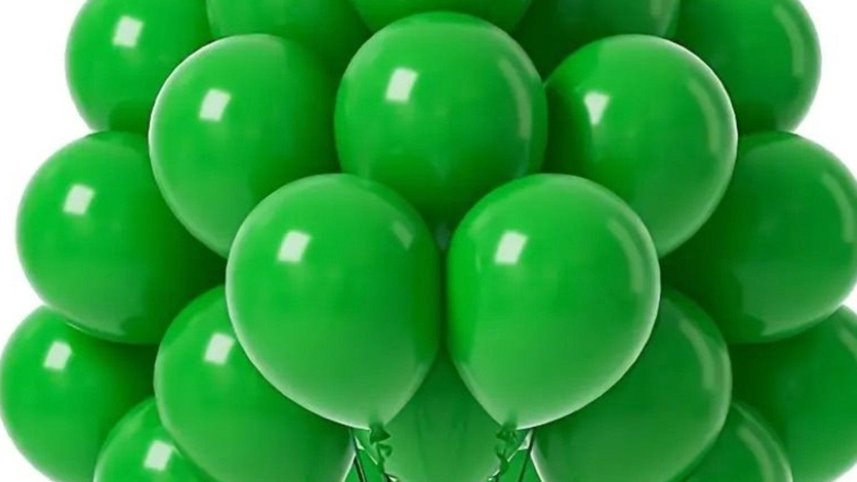 3 Peices Green Helium Balloon