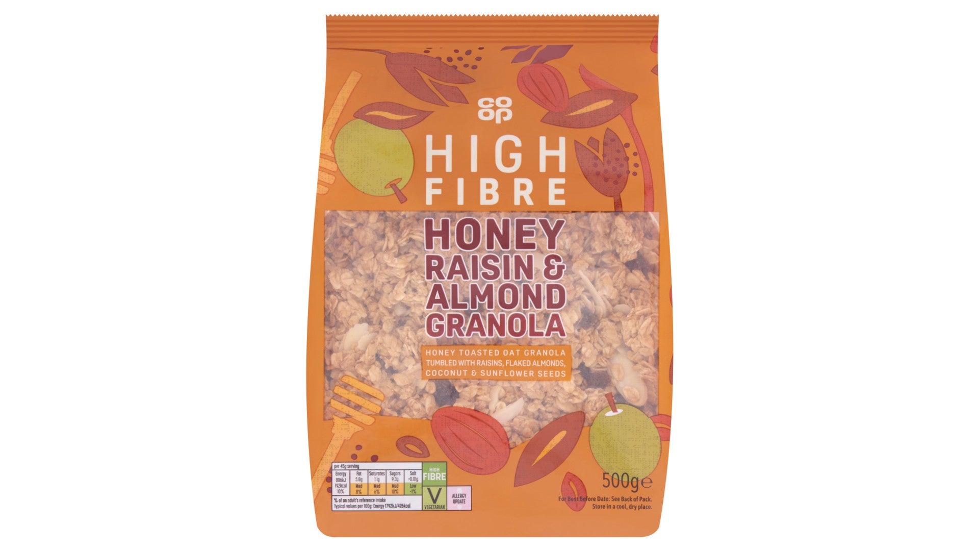 Co-op Honey Raisin & Almond Granola 500g
