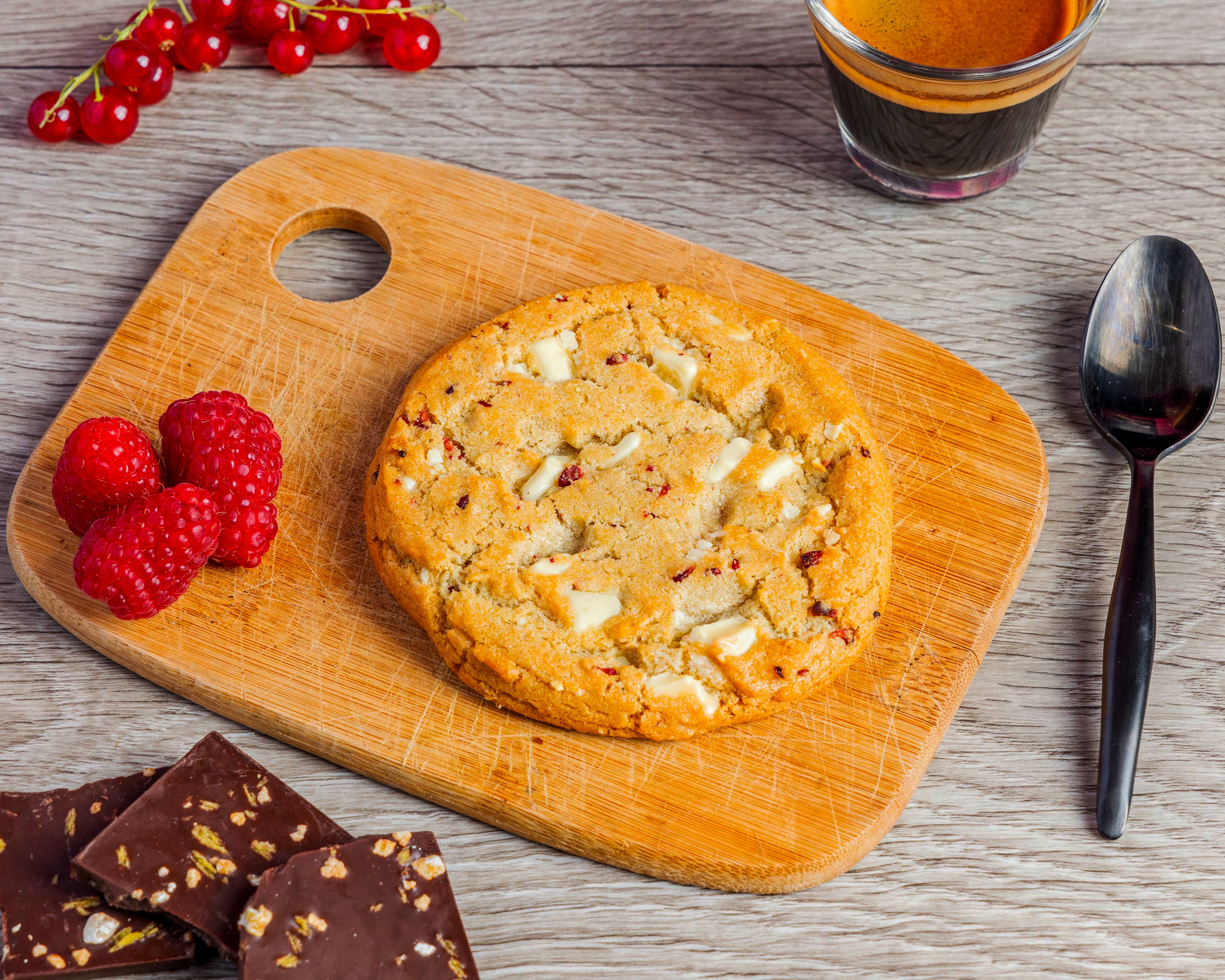 🍪🍓 Cookie chocolat blanc framboise