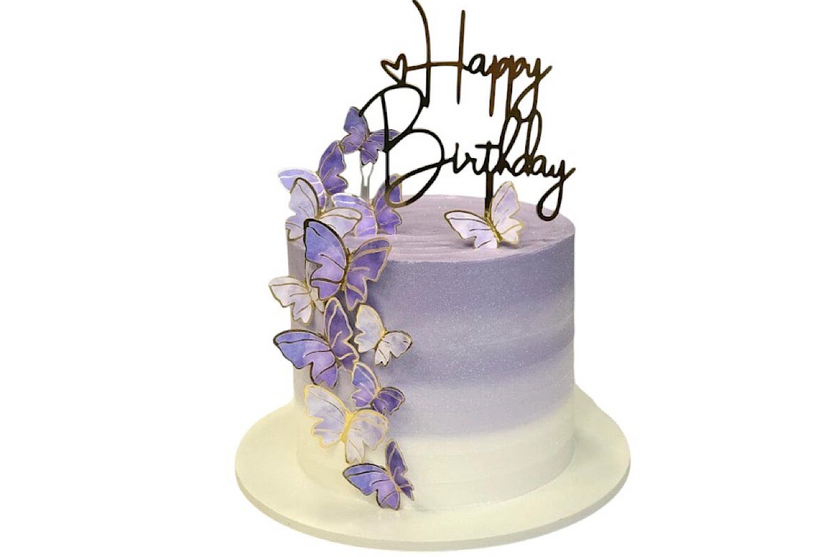 Ombre butterfly purple 1