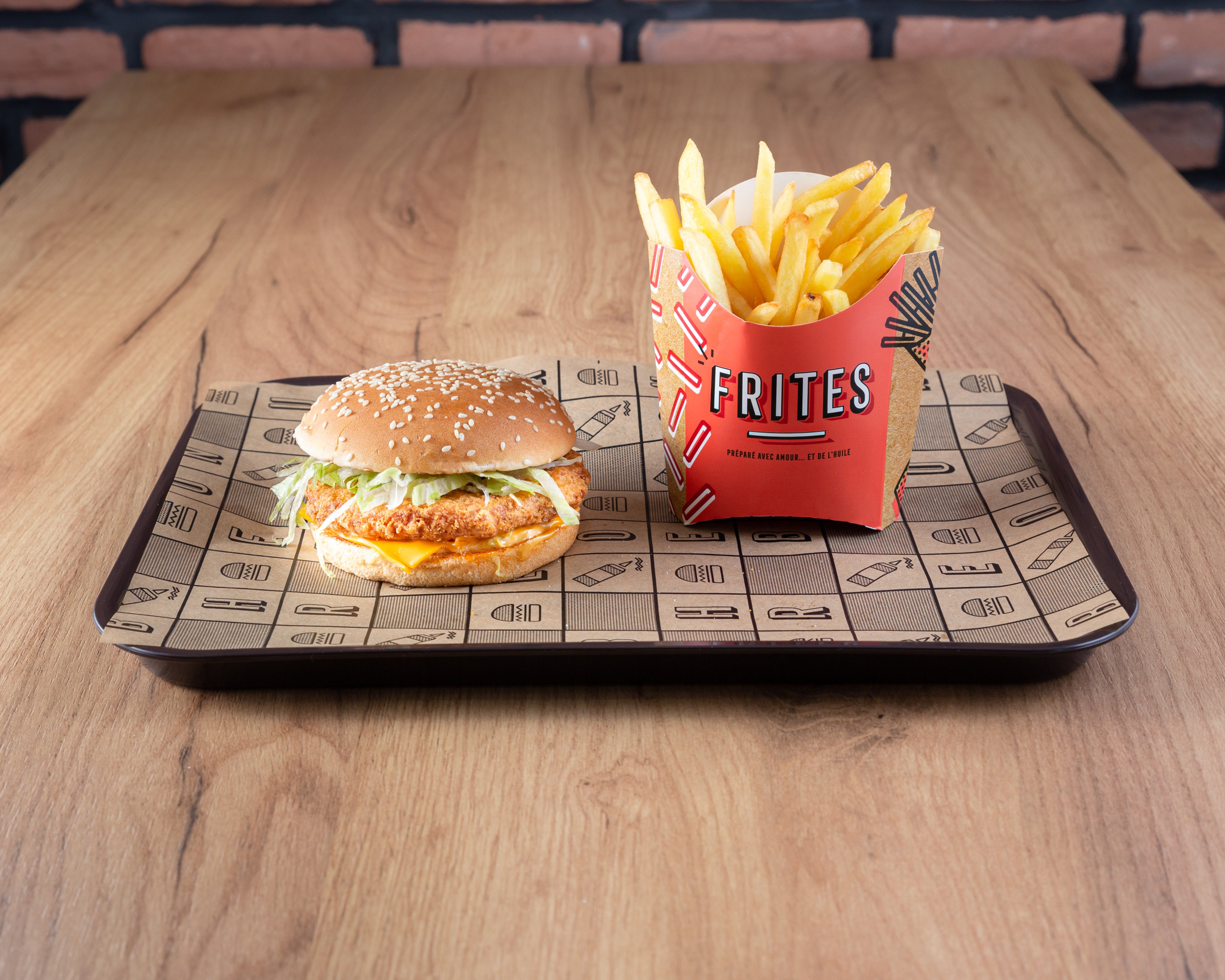Menu chicken burger