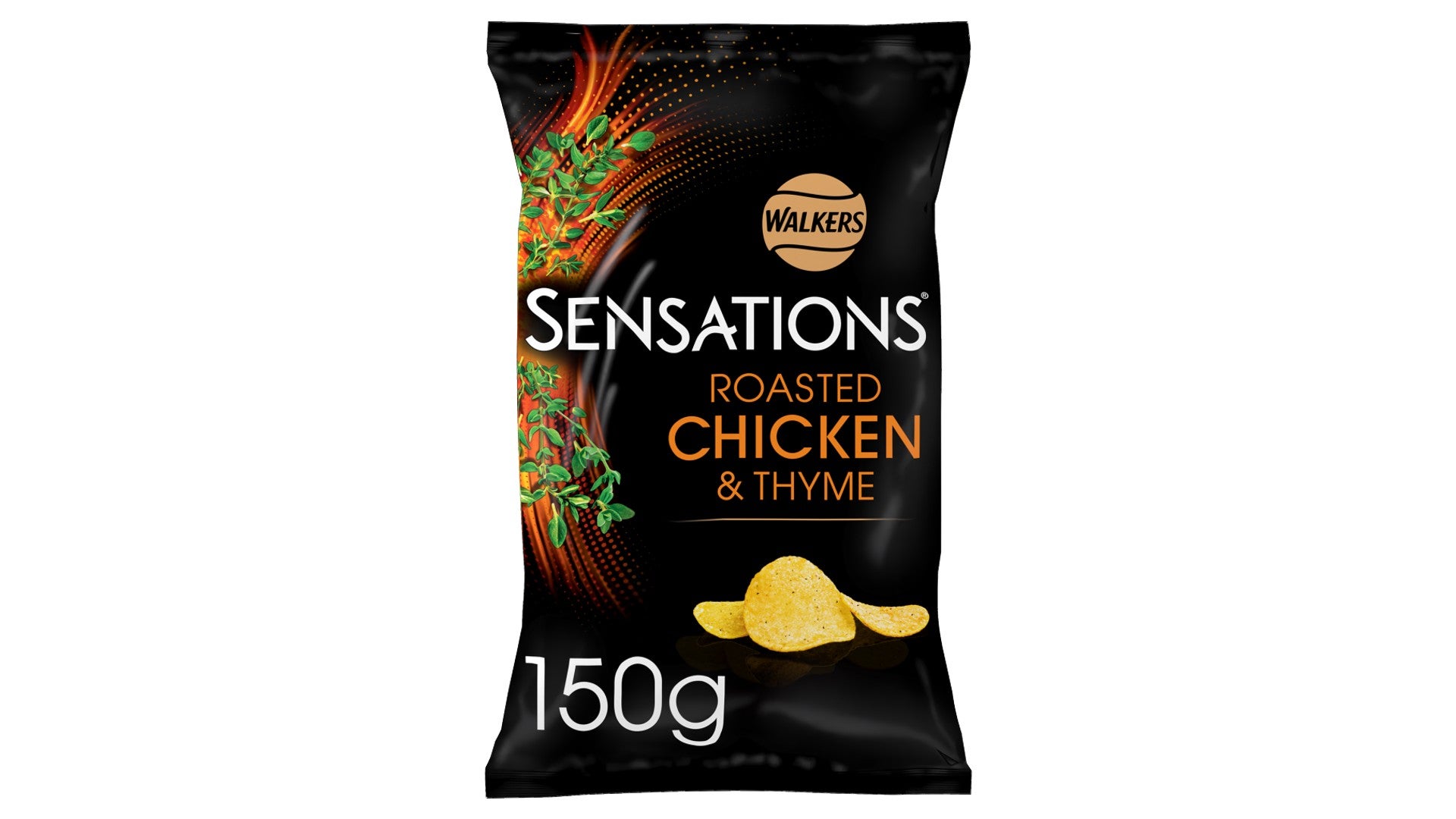 Walkers Sensations Roasted Chicken & Thyme Sharing Crisps 150g