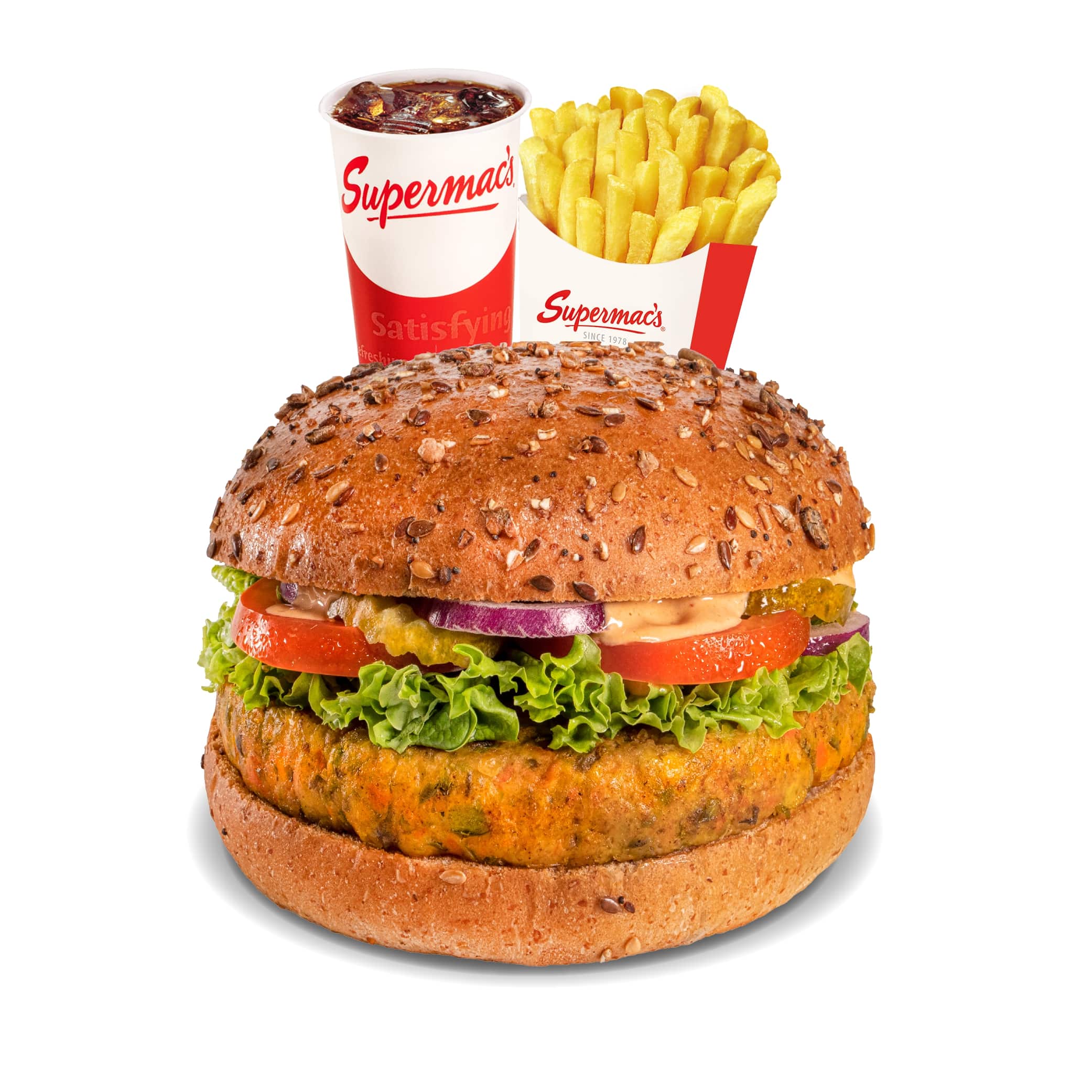 FRESH Veggie Burger Large Meal