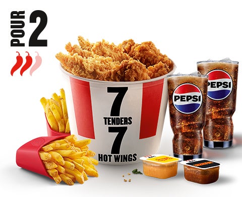 Menu 7 Tenders®  + 7 Hot Wings®