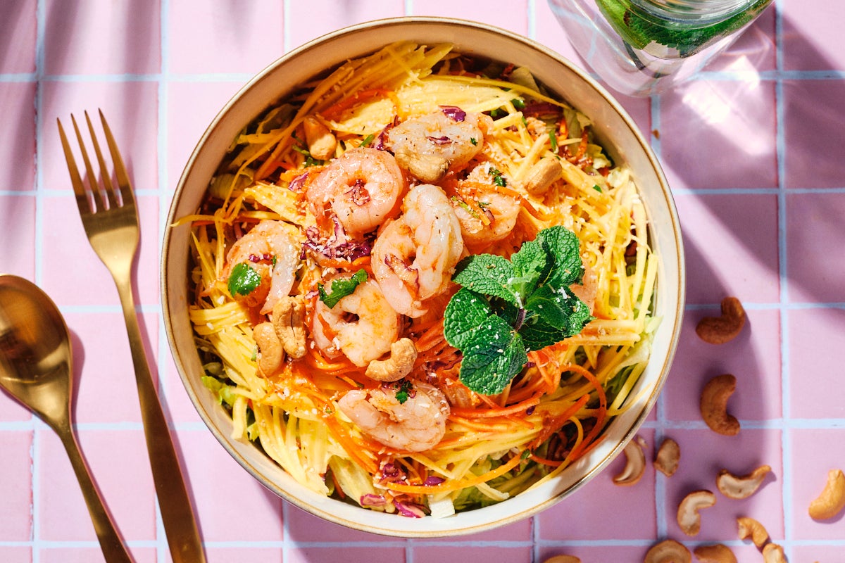 🍤SALADE CREVETTES MANGUE – YAM MA MOING