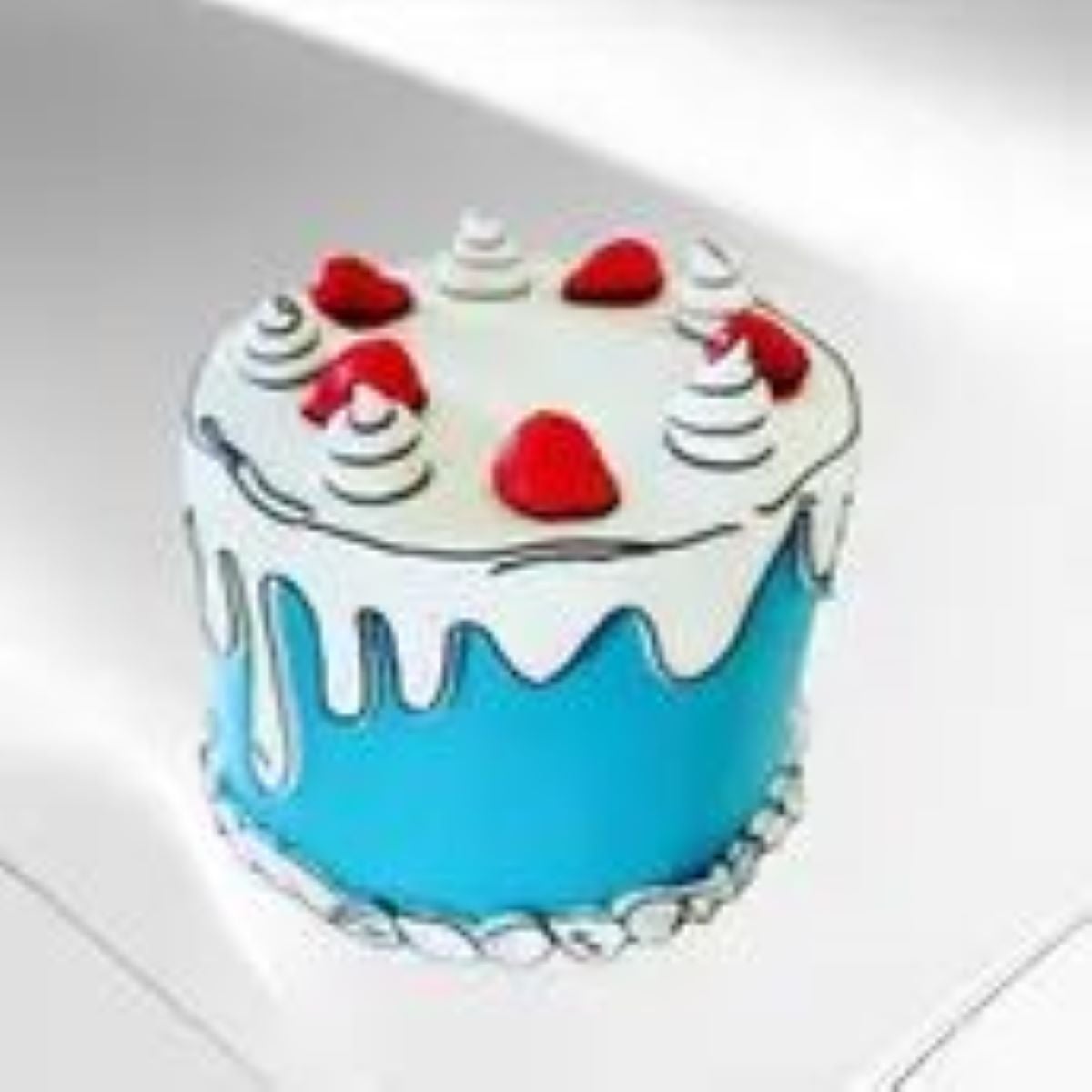 Blue Comic Cake