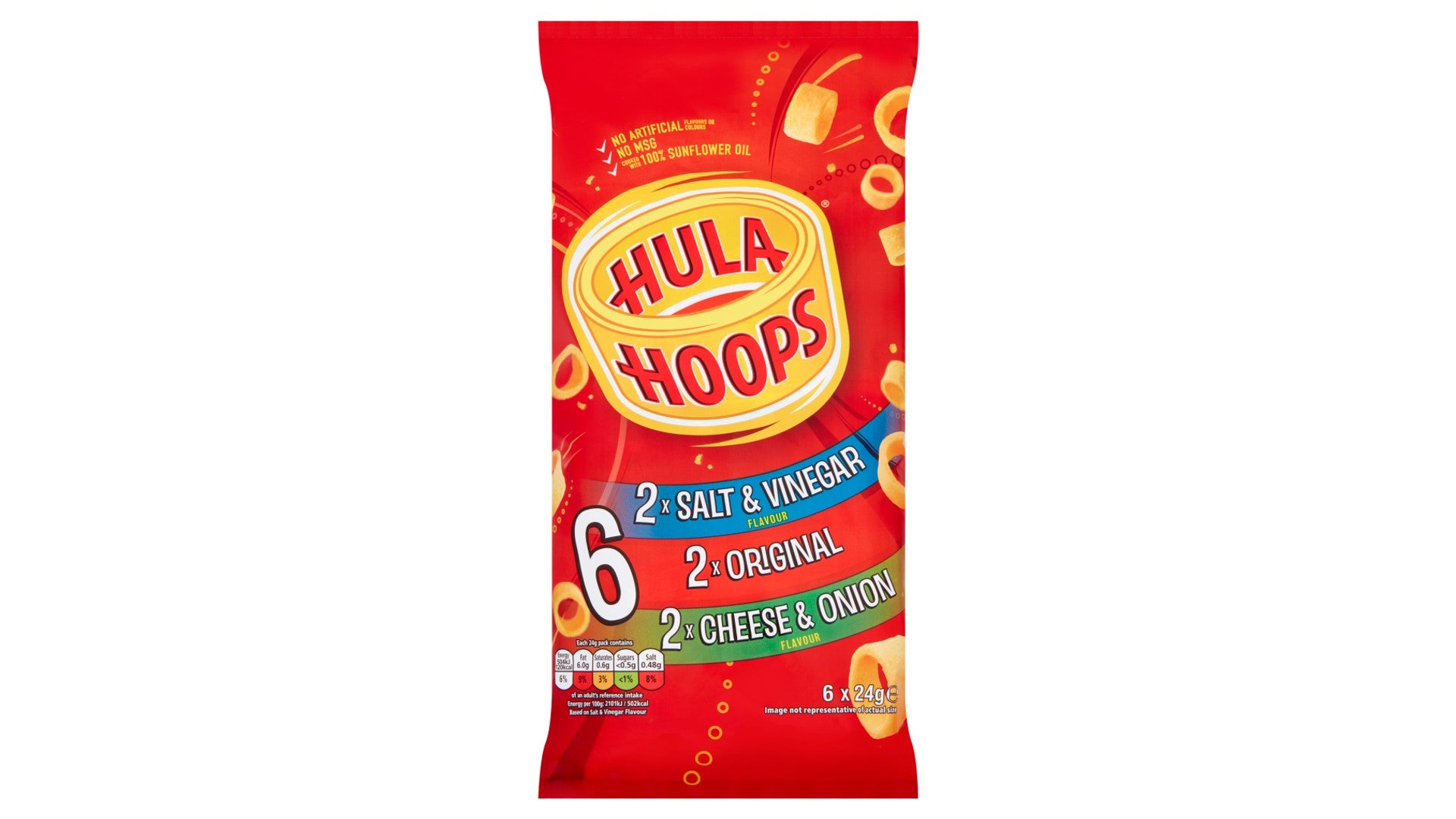 Hula Hoops Family Pack Crisps 6 x 24g