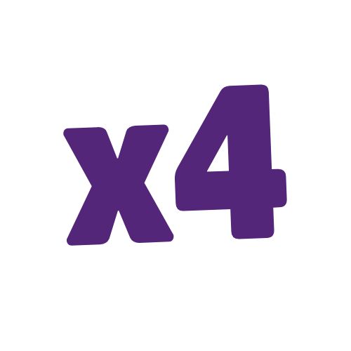 - x4
