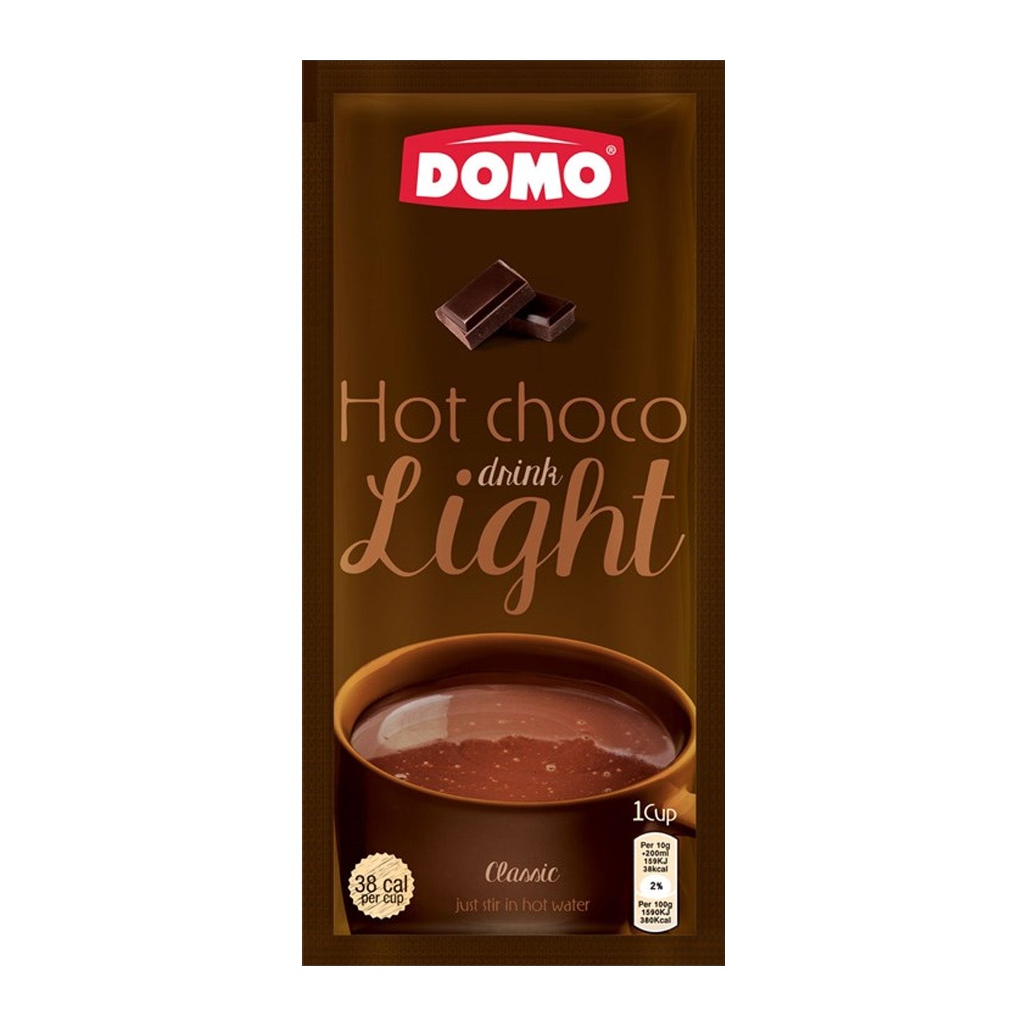 Domo Classic Light Hot Choco Drink 10g