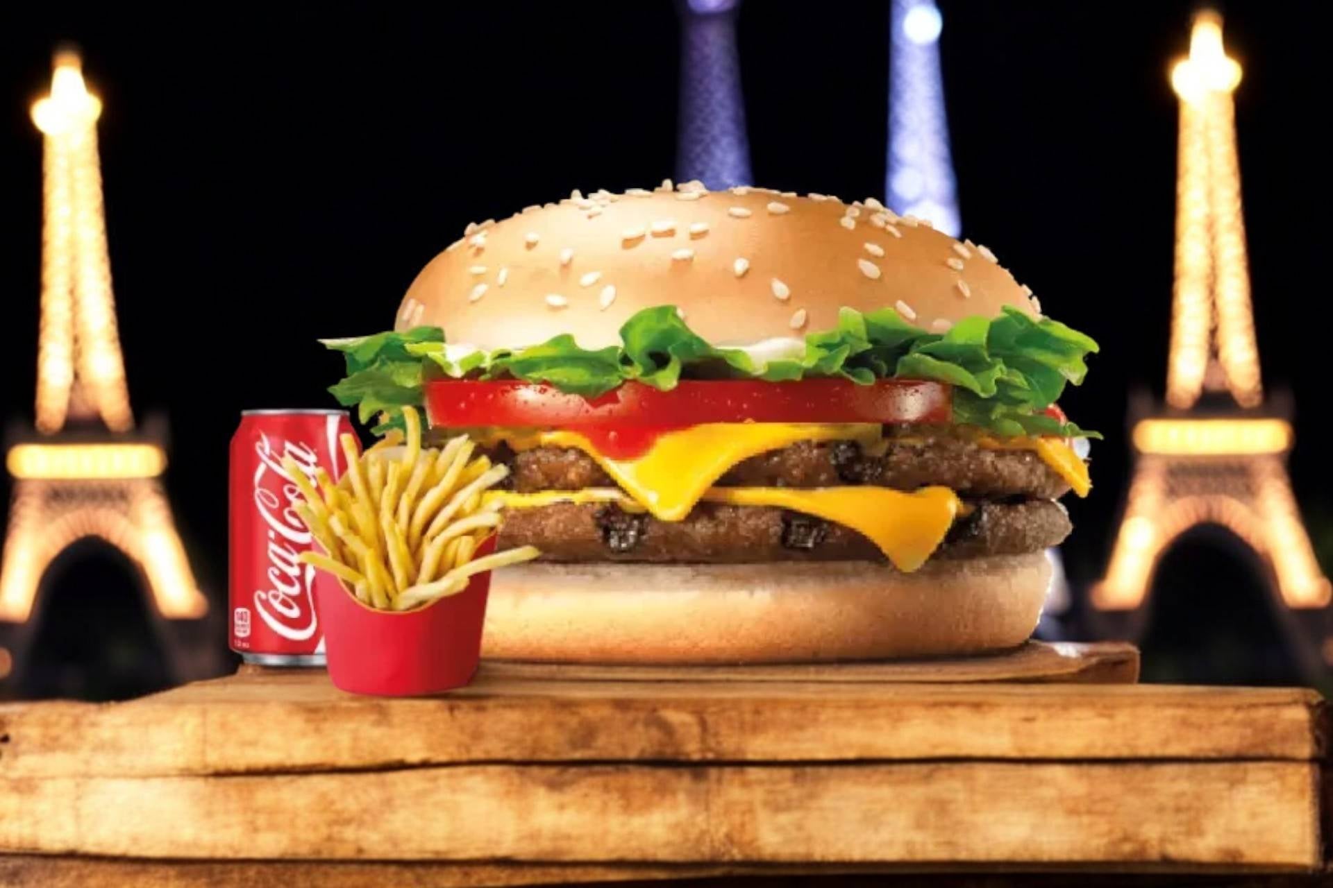 Menu Double Cheese Burger🍔 🍟🔥